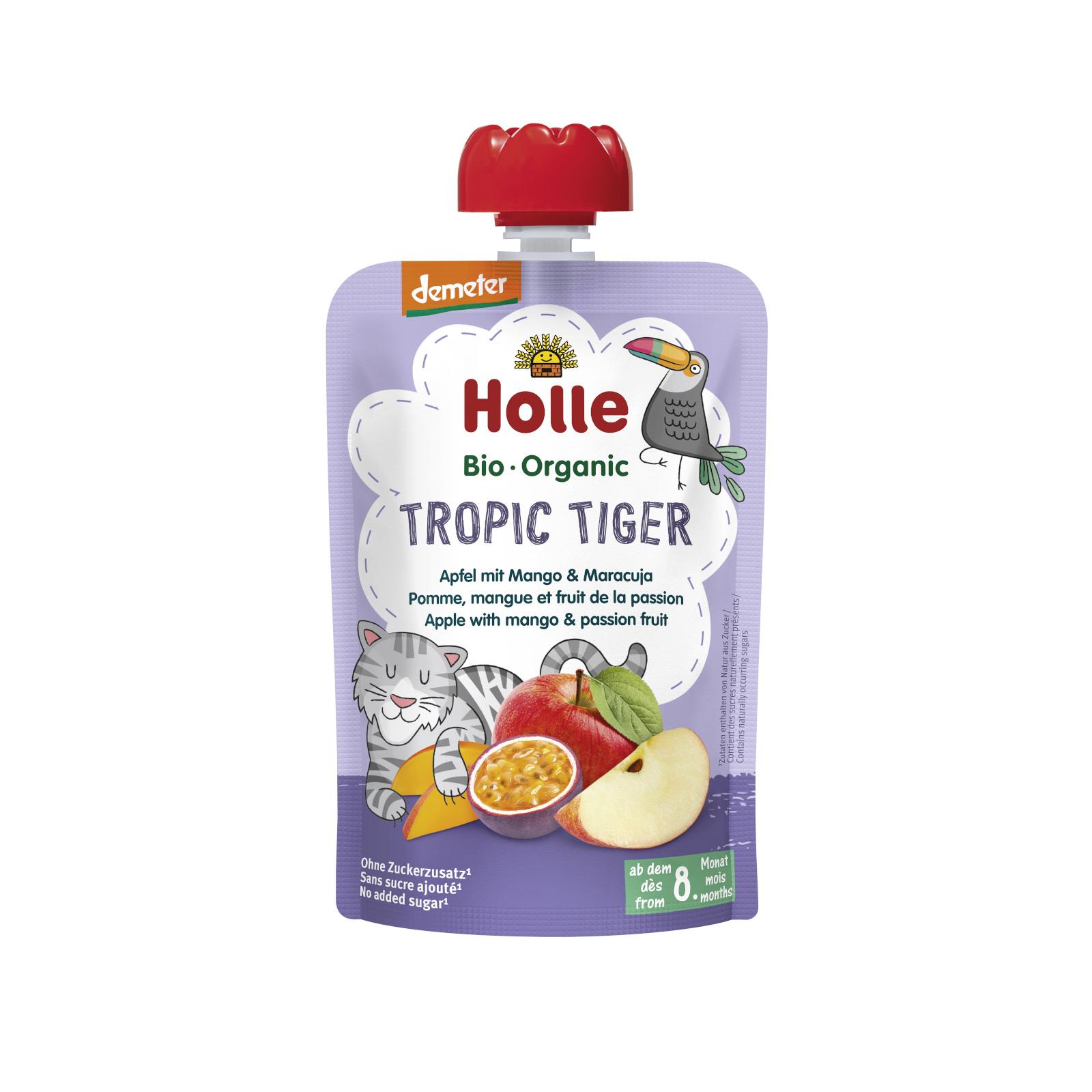 Holle Tropic Tiger Bio ovocné pyré jablko