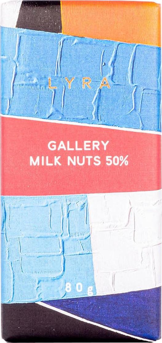 LYRA Gallery milk Nuts 50% 80 g