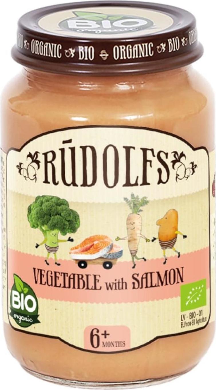 Rudolfs BIO Zelenina s lososem 190 g