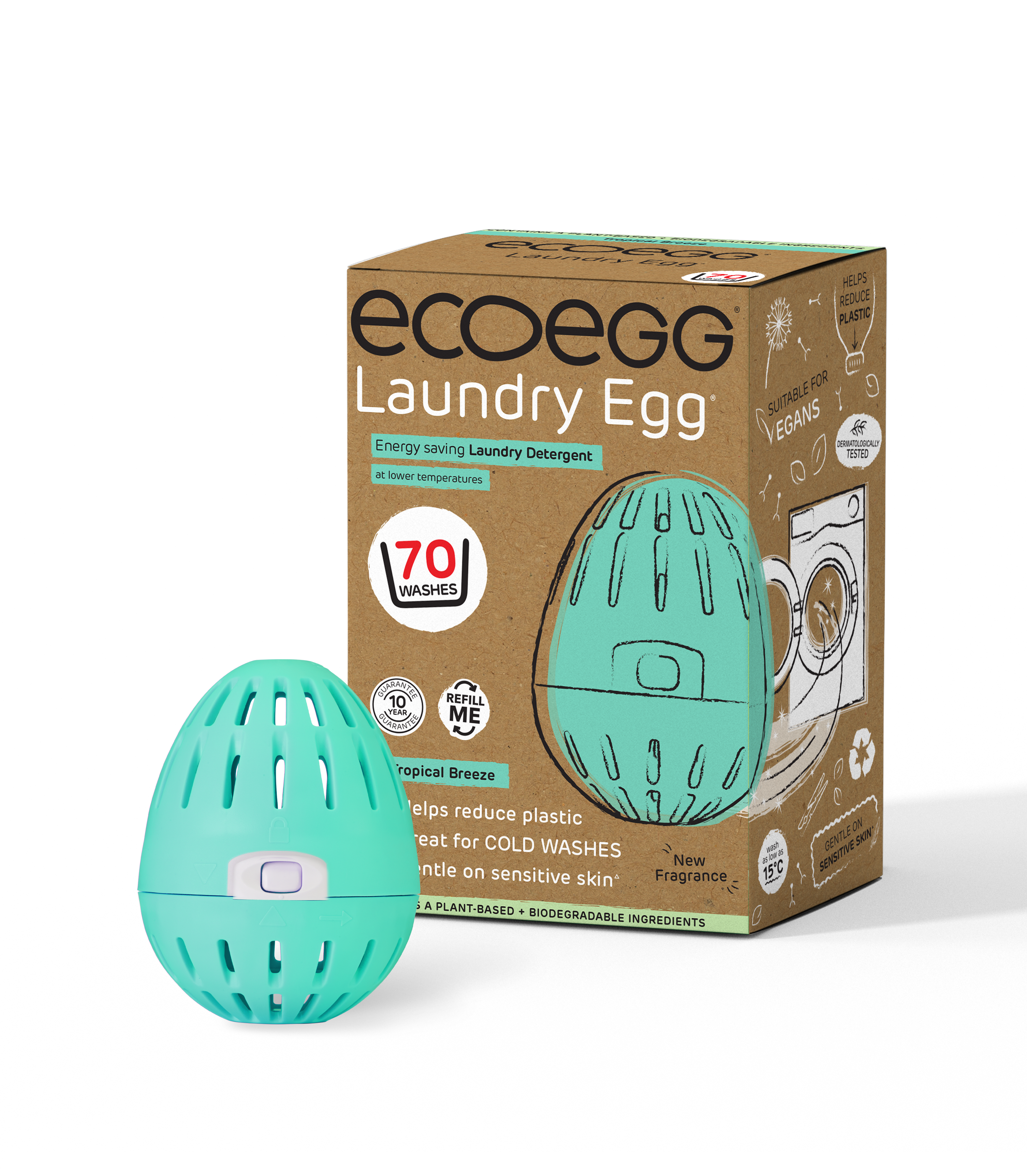 Ecoegg Prací vajíčko s vůní tropického vánku - na 70 pracích cyklů - II. jakost - vhodné pro alergiky i ekzematiky Ecoegg