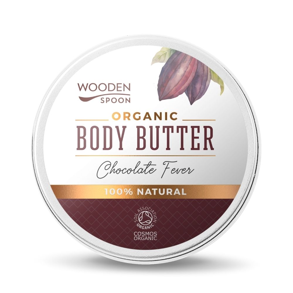 Promo vzorek - Wooden Spoon Tělové máslo Čokoládová horečka BIO (15 ml) - zvláční a provoní citlivou pokožku Wooden Spoon