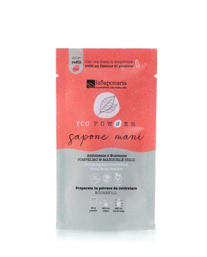 laSaponaria Jemné vyživující mýdlo na ruce v prášku - grapefruit a mandle (25 g) - II. jakost laSaponaria
