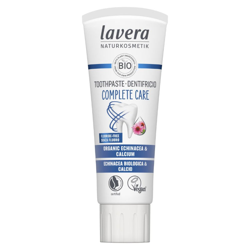 Lavera Zubní pasta Complete Care s echinaceou bez fluoridu BIO (75 ml) - vhodná i pro děti a citlivé dásně Lavera