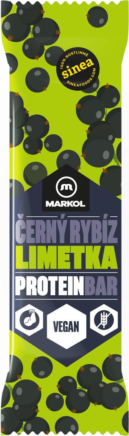 Markol Proteinová tyčinka černý rybíz a limetka 51 g