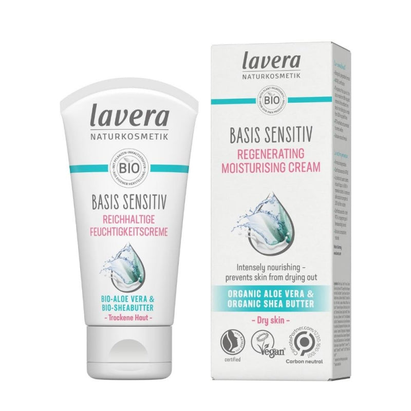 Lavera Basis Sensitive Hydratační a regenerační krém pro suchou pleť - denní (50 ml) - extra výživa a hydratace Lavera