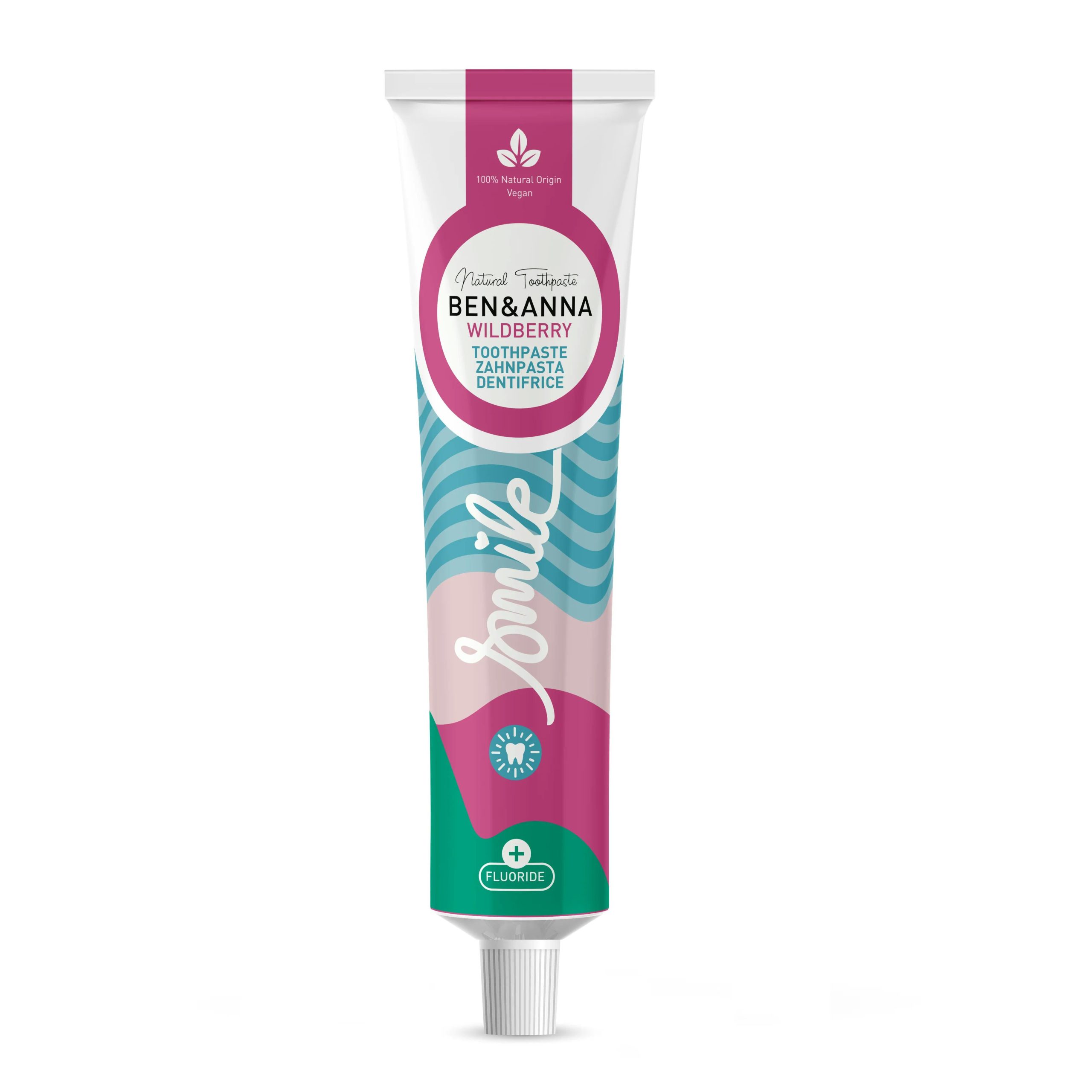 Ben & Anna Zubní pasta s fluoridem (75 ml) - Wild Berry - s chutí a vůní lesních plodů Ben & Anna