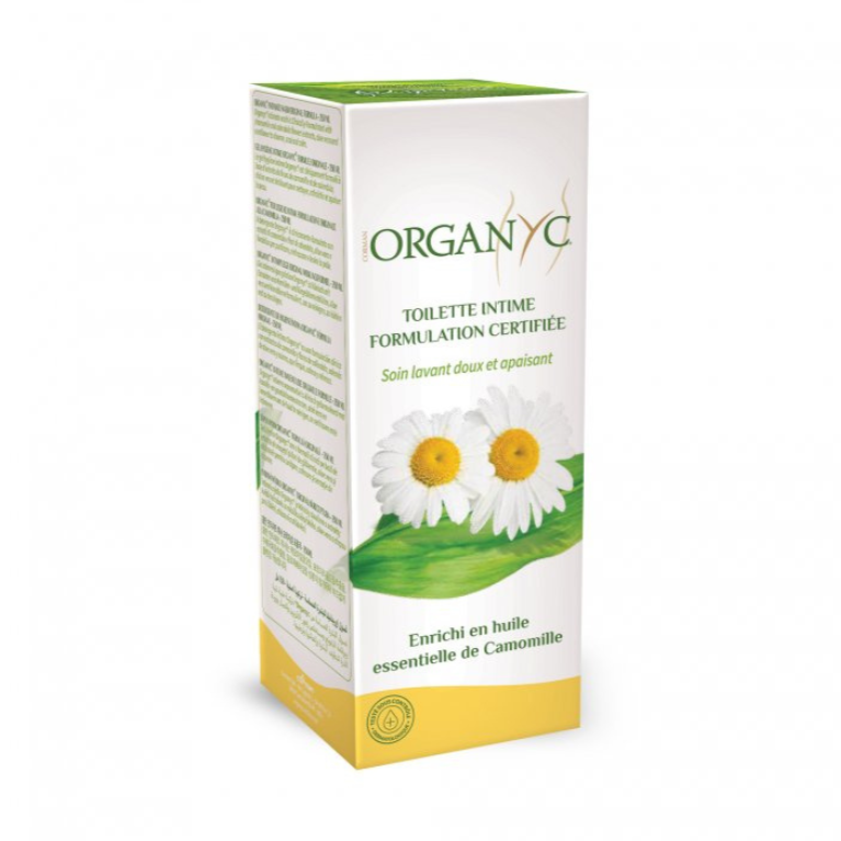 Organyc Gel pro intimní hygienu BIO - Heřmánek (250 ml) - pošk. obal - s výtažkem z heřmánku a měsíčku Organyc