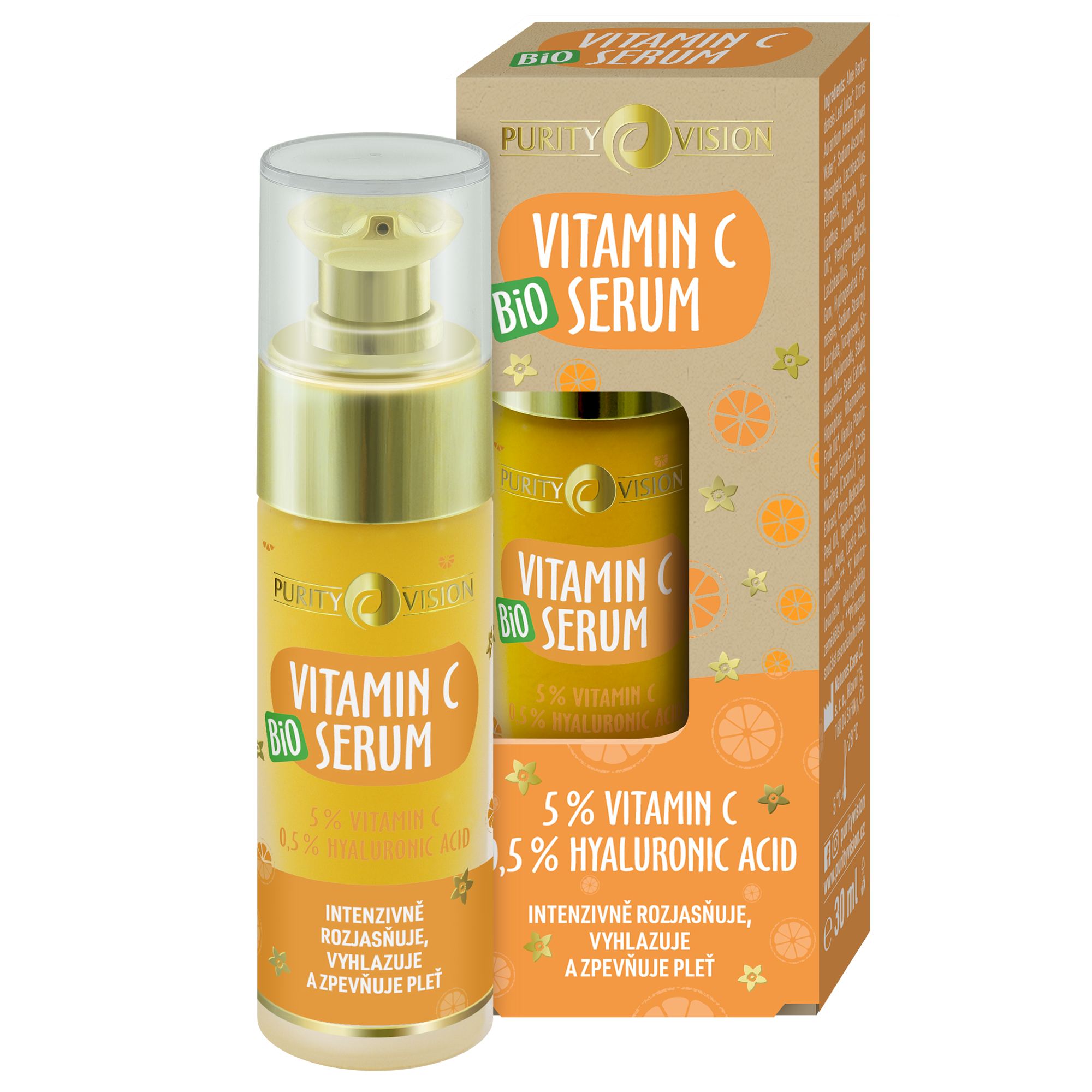 Purity Vision Pleťové sérum Vitamín C BIO (30 ml) - pošk. obal - rozjasňuje