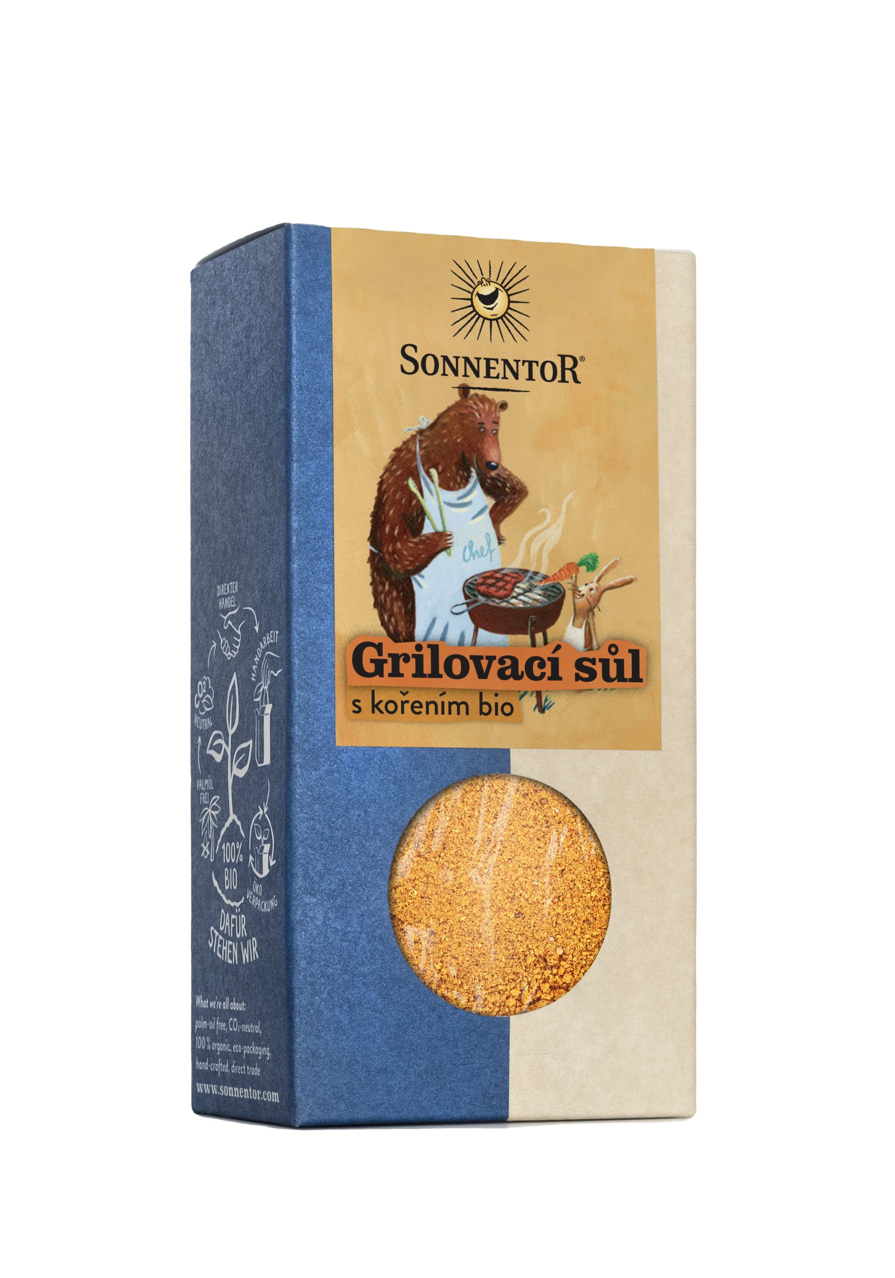 Sonnentor Grilovací sůl s kořením BIO (100 g) - pošk. obal - skvělá na drůbeží maso a ryby Sonnentor
