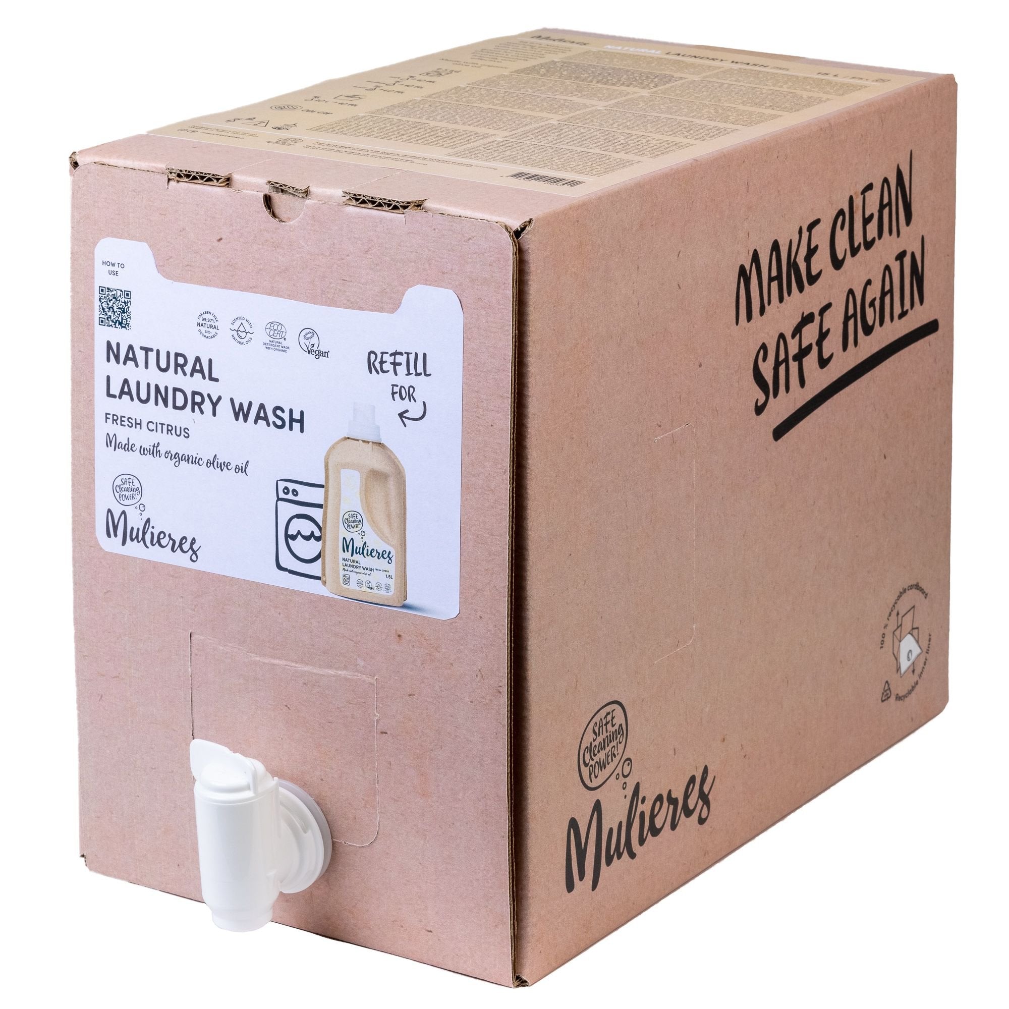 Mulieres Koncentrovaný prací gel - svěží citrus - 15 l Mulieres