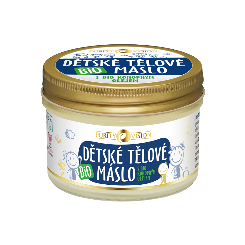 Purity Vision Dětské tělové máslo BIO - 200 ml - pro děti i dospělé Purity Vision