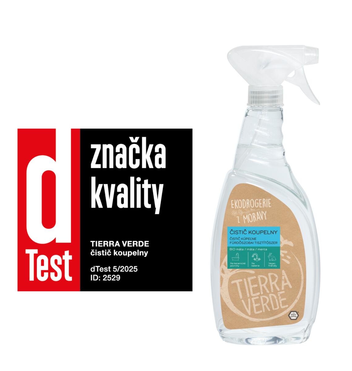 Tierra Verde Čistič koupelny s BIO mátou - 750 ml (sprej) - s biologicky odbouratelnými tenzidy Tierra Verde