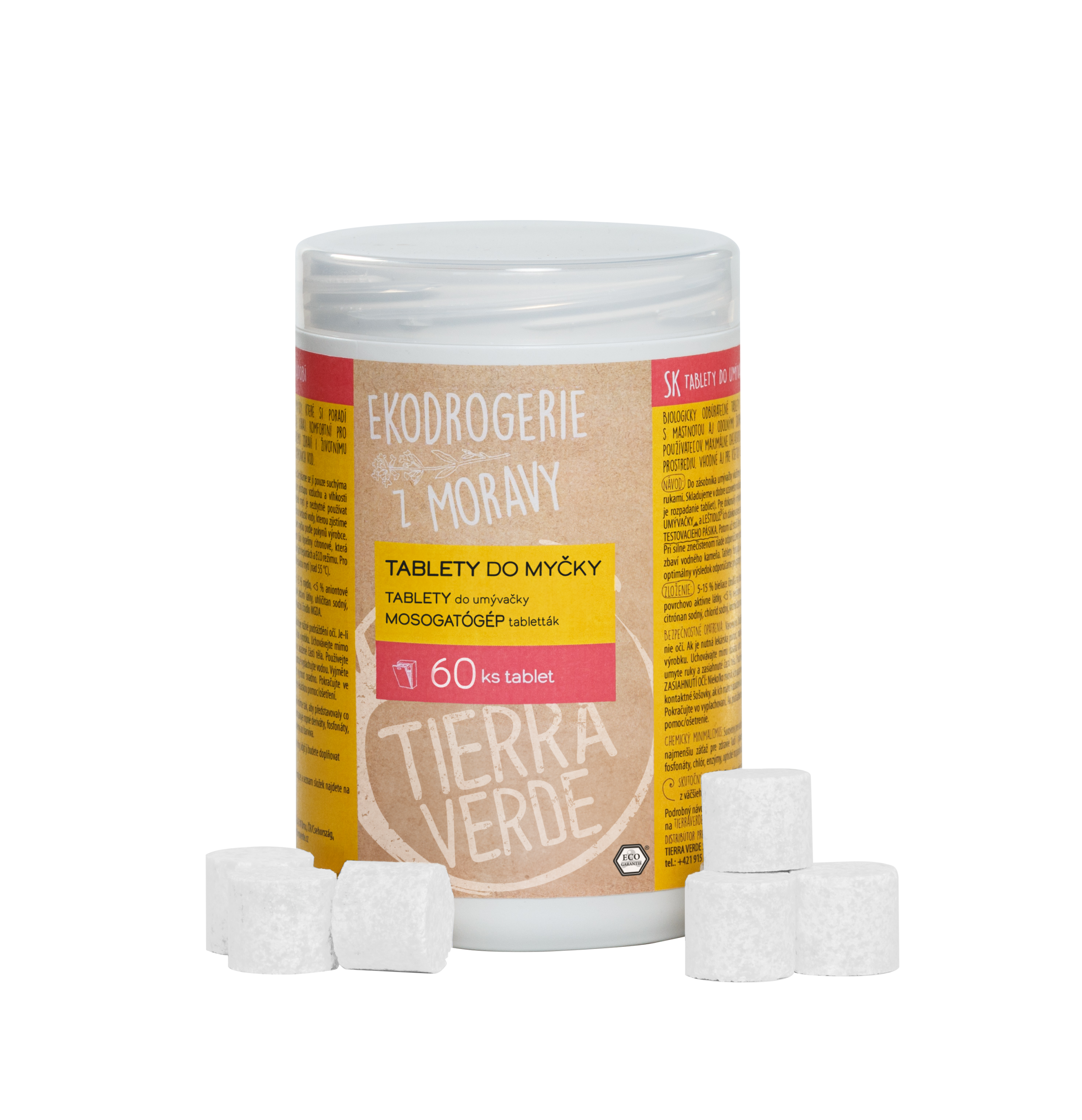 Tierra Verde Tablety do myčky - 60 tablet (dóza) - s certifikací ecogarantie® Tierra Verde