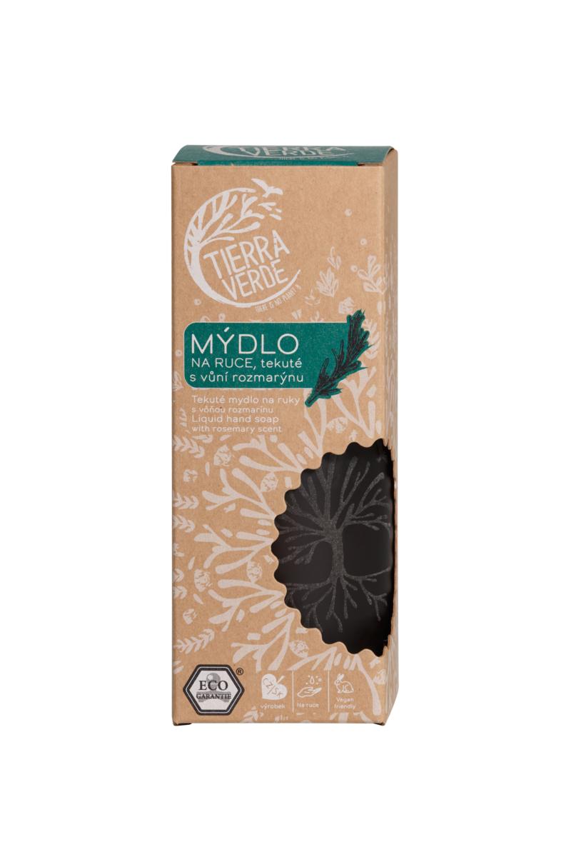 Tierra Verde Tekuté mýdlo na ruce – rozmarýnové (230 ml) - vhodné i pro časté umývání rukou Tierra Verde