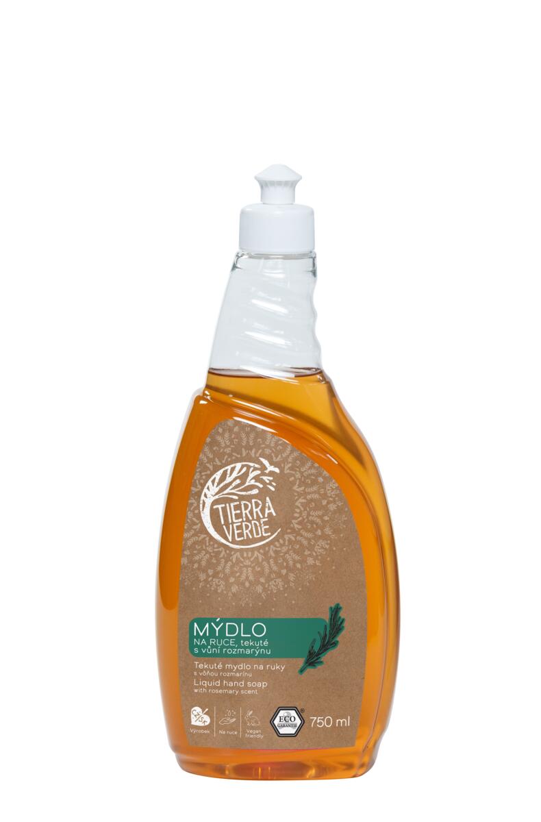 Tierra Verde Tekuté mýdlo na ruce – rozmarýnové (750 ml) - vhodné i pro časté umývání rukou Tierra Verde