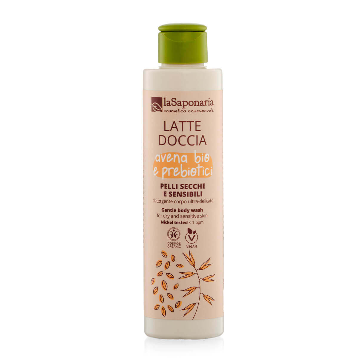 laSaponaria Sprchové mléko s BIO ovsem a prebiotiky pro citlivou pleť (200 ml) - s měsíčkem a heřmánkem laSaponaria