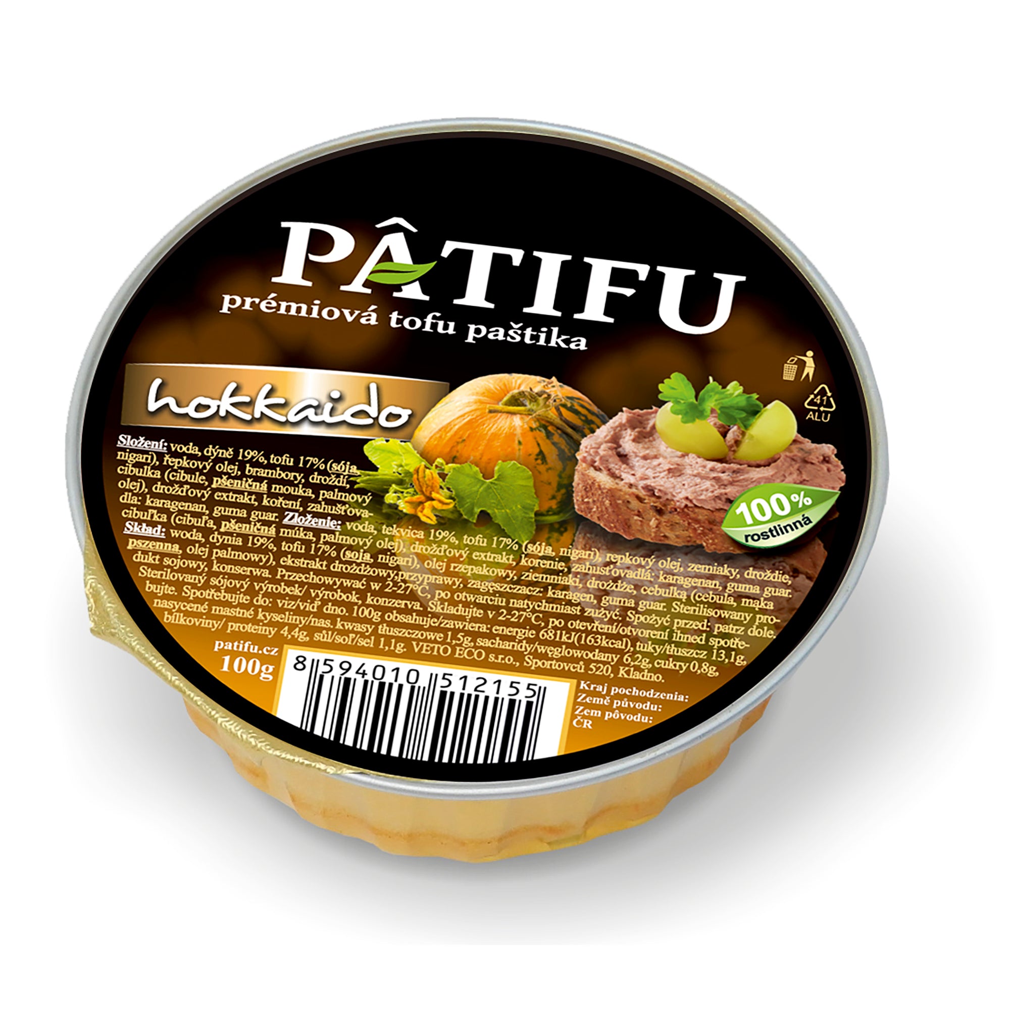Alternativa paštiky PATIFU hokkaido 100 g   VETO ECO Veto