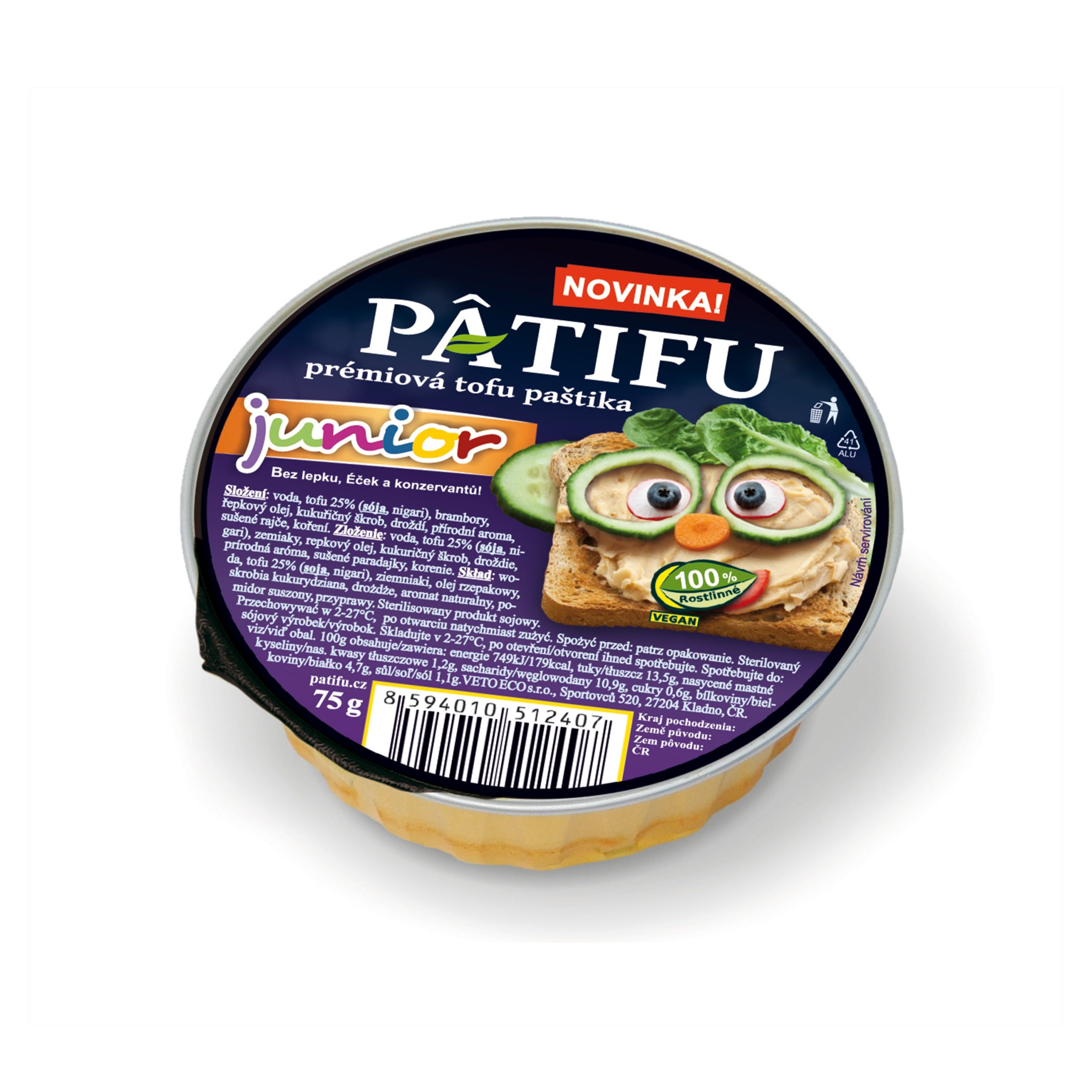 Alternativa paštiky PATIFU junior 75 g   VETO ECO Veto