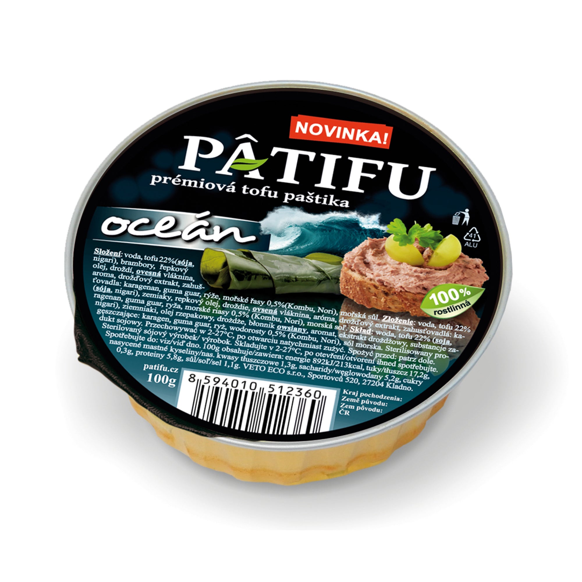 Alternativa paštiky PATIFU oceán 100 g   VETO ECO Veto