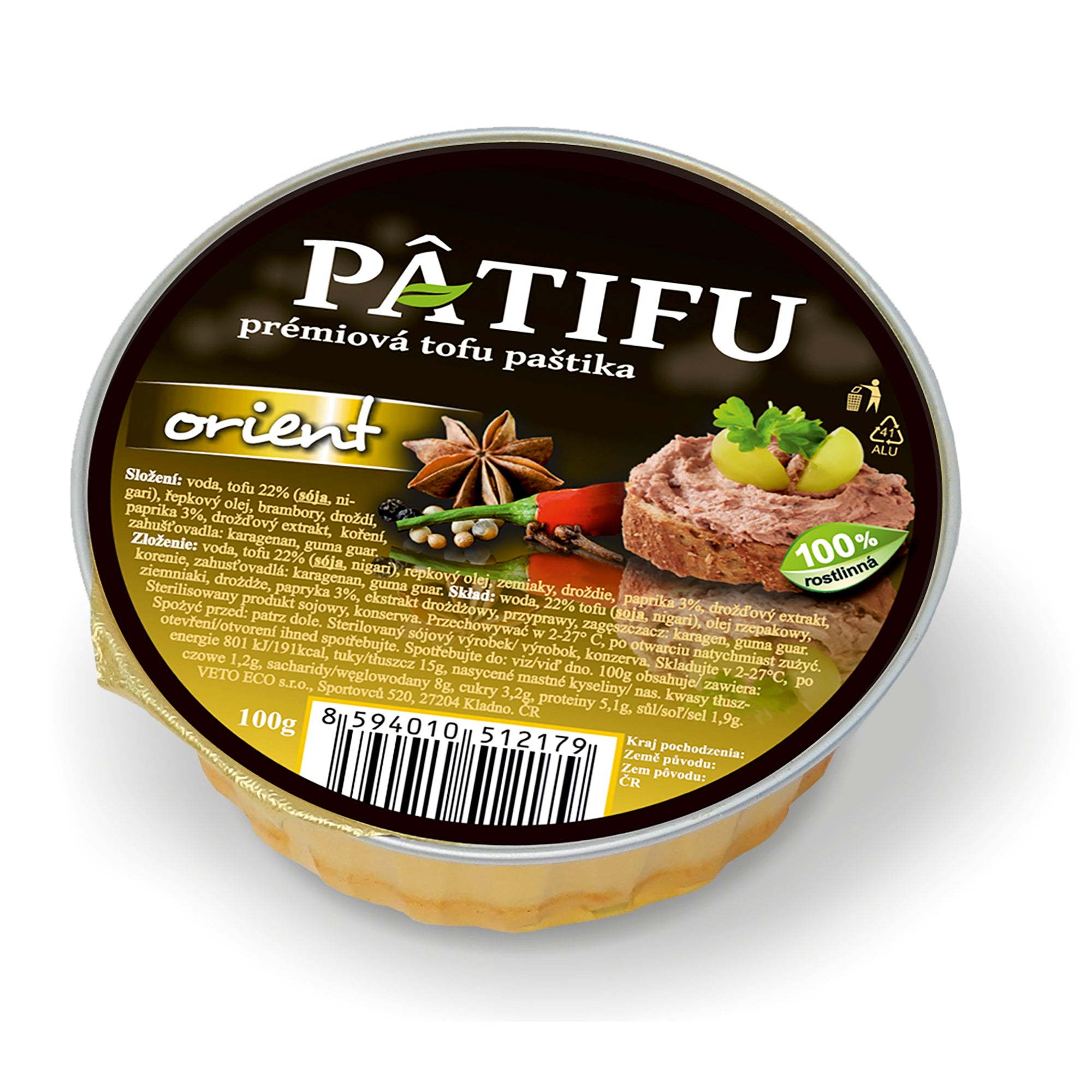 Alternativa paštiky PATIFU orient 100 g   VETO ECO Veto