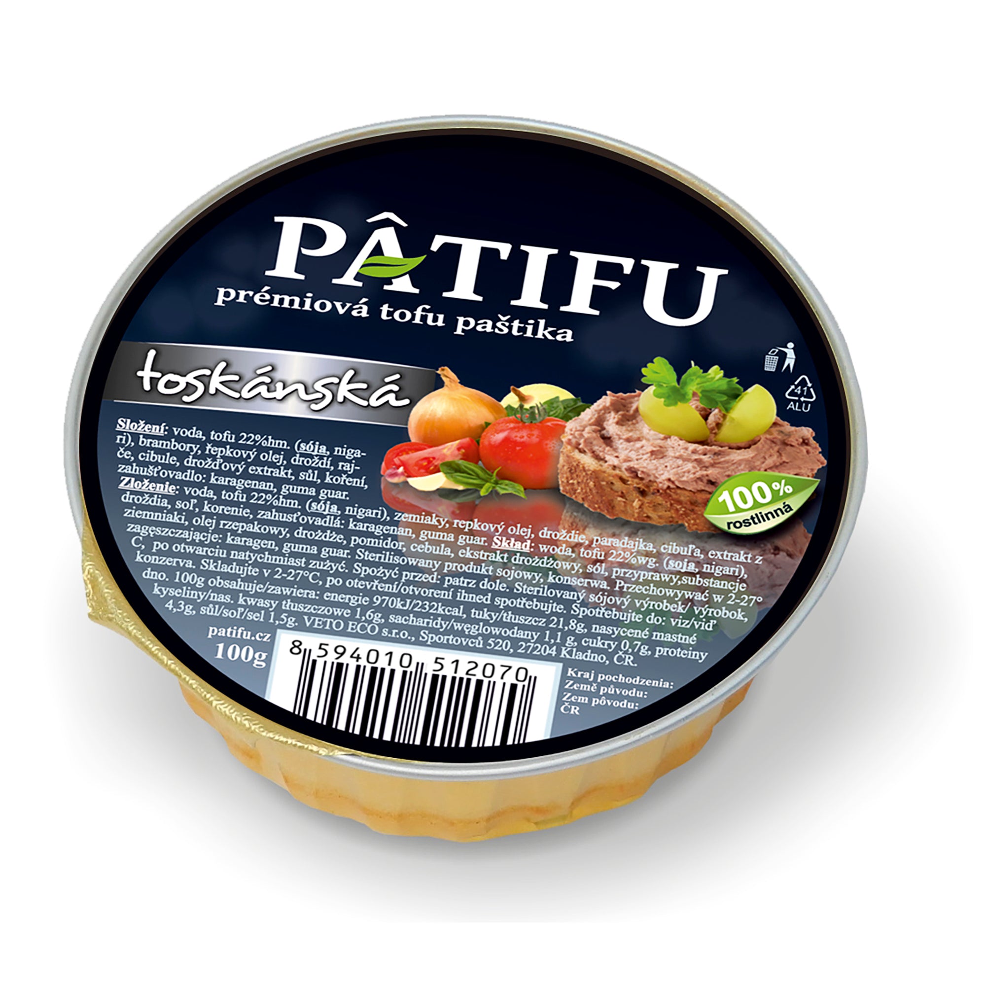 Alternativa paštiky PATIFU toskánská 100 g   VETO ECO Veto