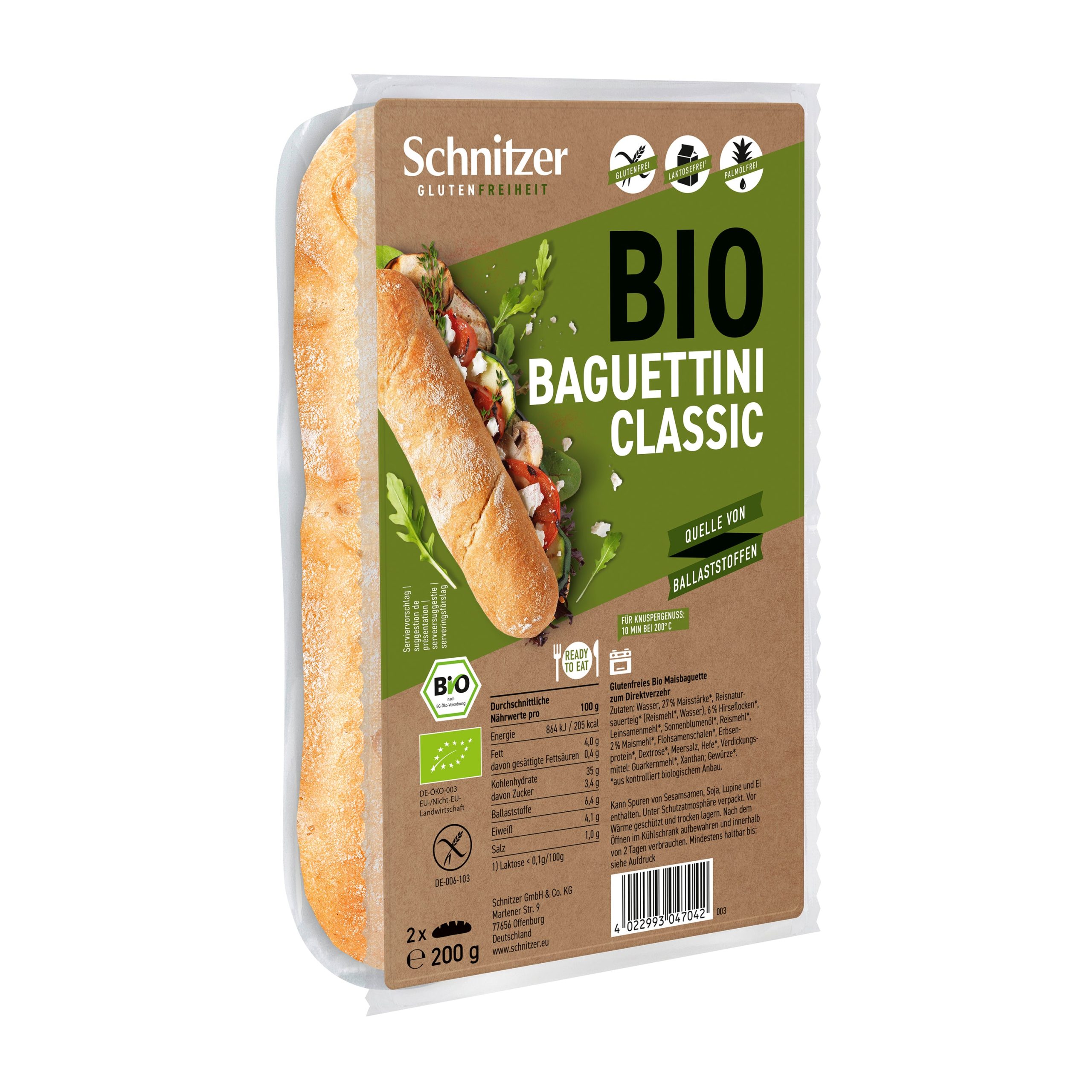 Bagetky klasik bezlepkové 200 g BIO   SCHNITZER Schnitzer