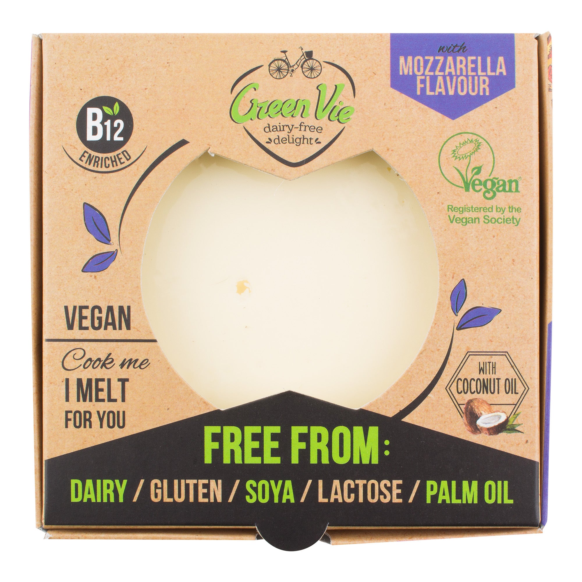 Blok s příchutí mozzarella 250 g   GREENVIE Greenvie