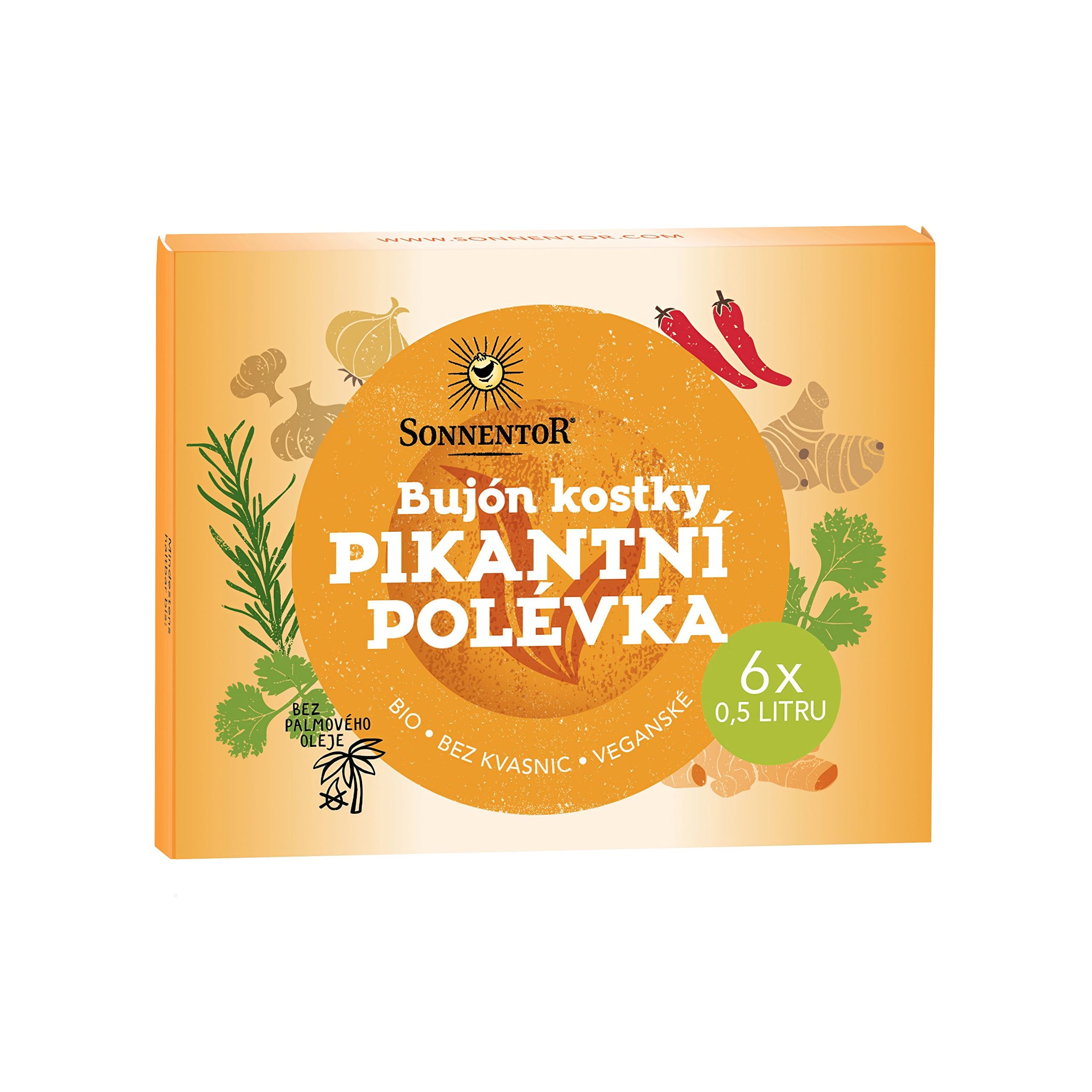 Bujon kostky pikantní polévka 60 g BIO   SONNENTOR Dennree