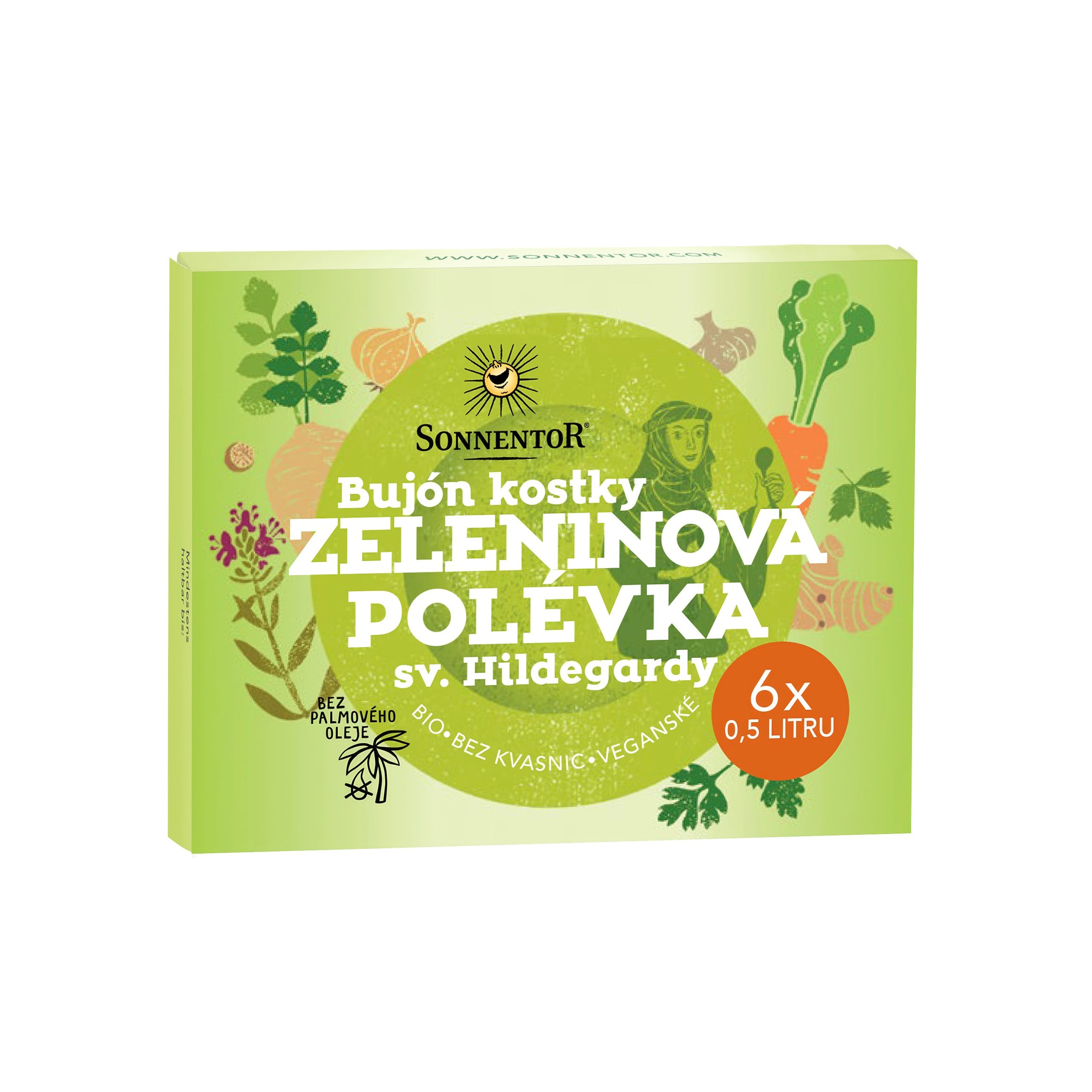 Bujon kostky zeleninová polévka sv. Hildegardy 60 g BIO   SONNENTOR Dennree