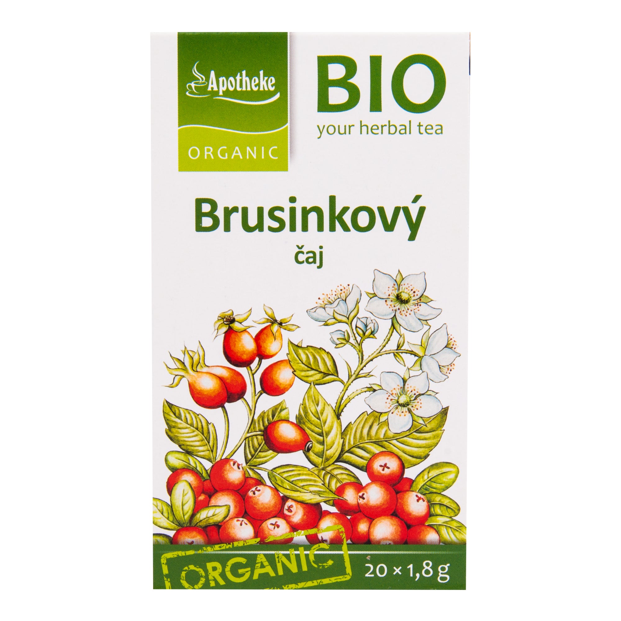 Čaj Brusinkový 36 g BIO   MEDIATE Apotheke