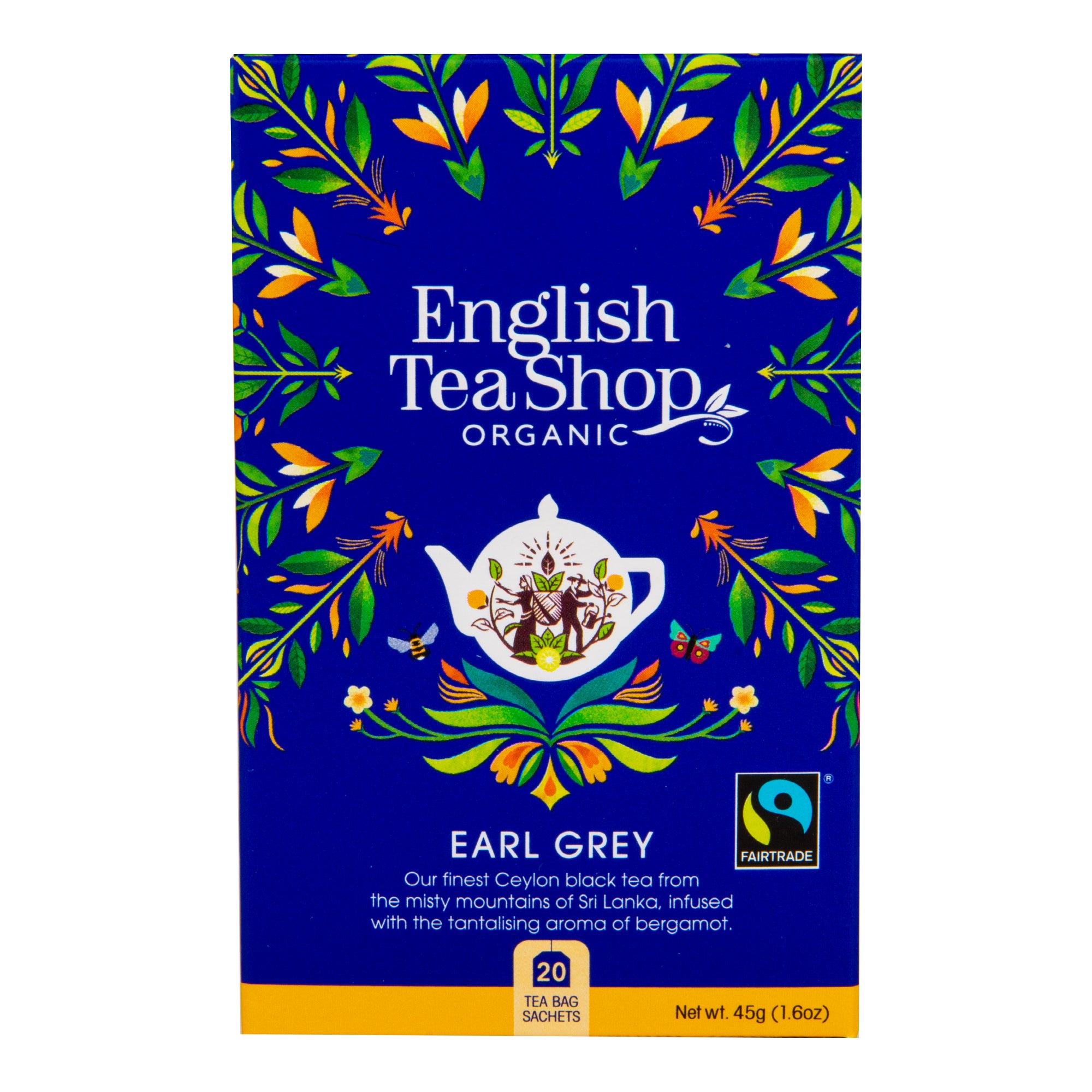Čaj Earl Grey Fair Trade 20 sáčků BIO   ENGLISH TEA SHOP English Tea Shop