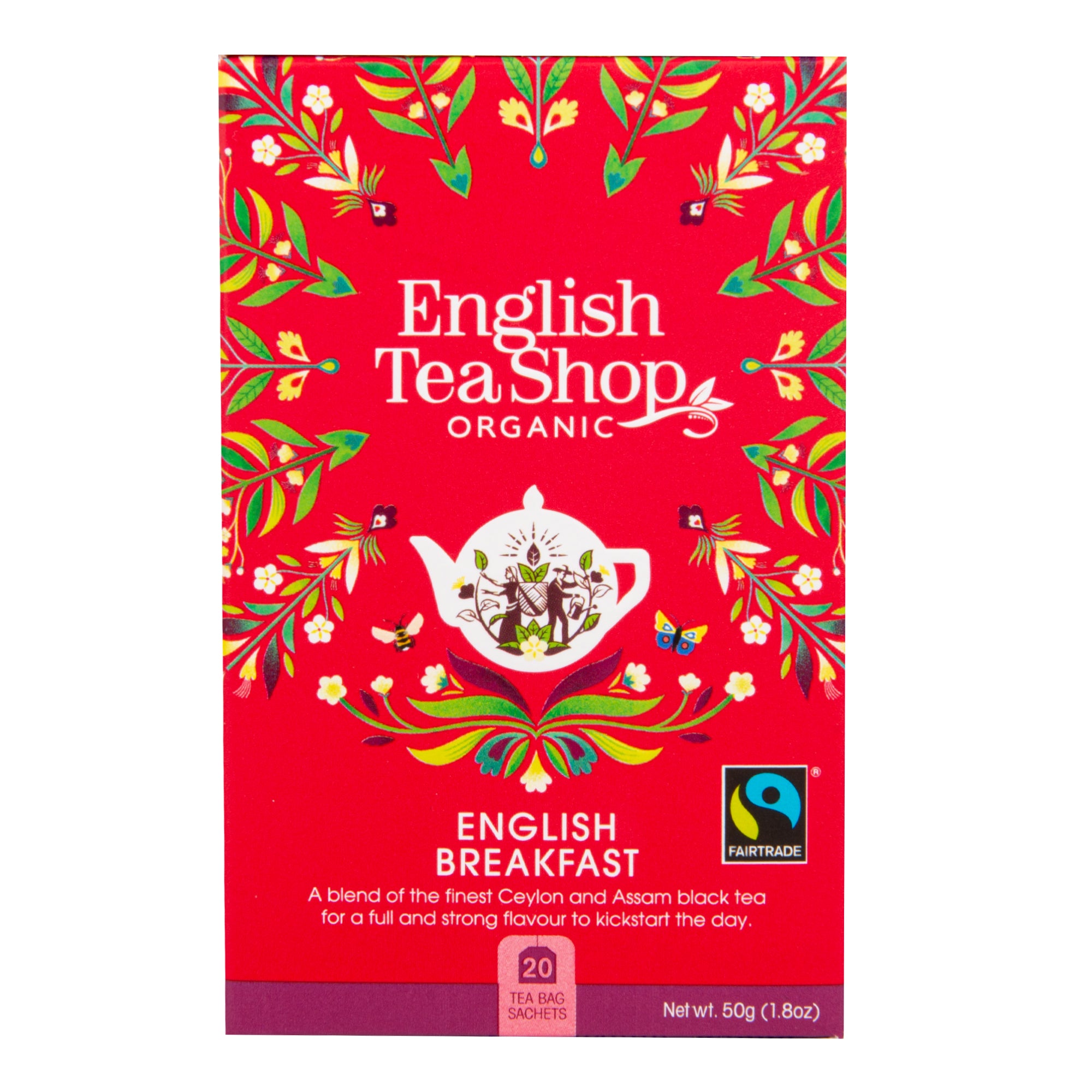 Čaj English Breakfast 20 sáčků BIO   ENGLISH TEA SHOP English Tea Shop