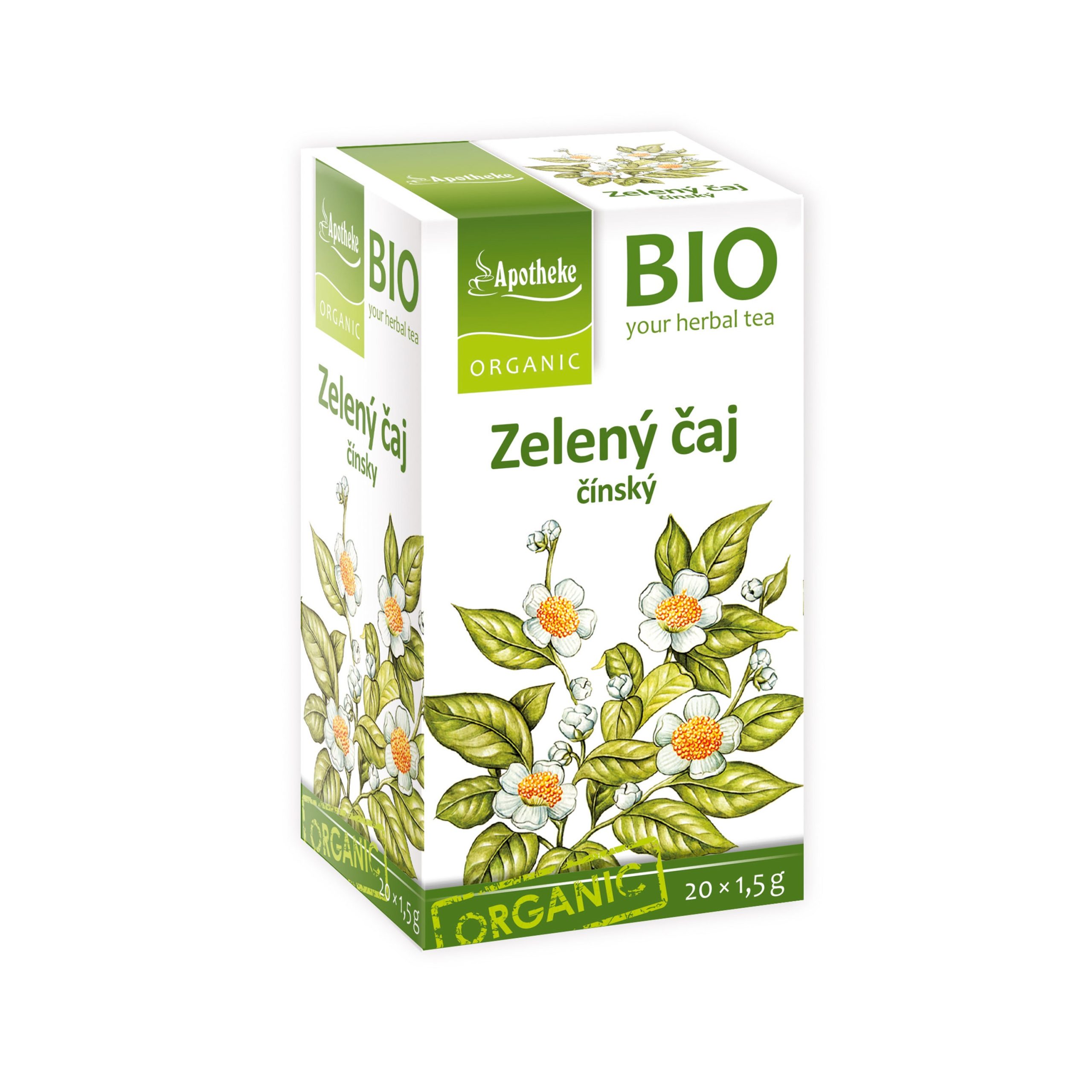 Čaj Zelený 20 sáčků 30 g BIO   MEDIATE Apotheke