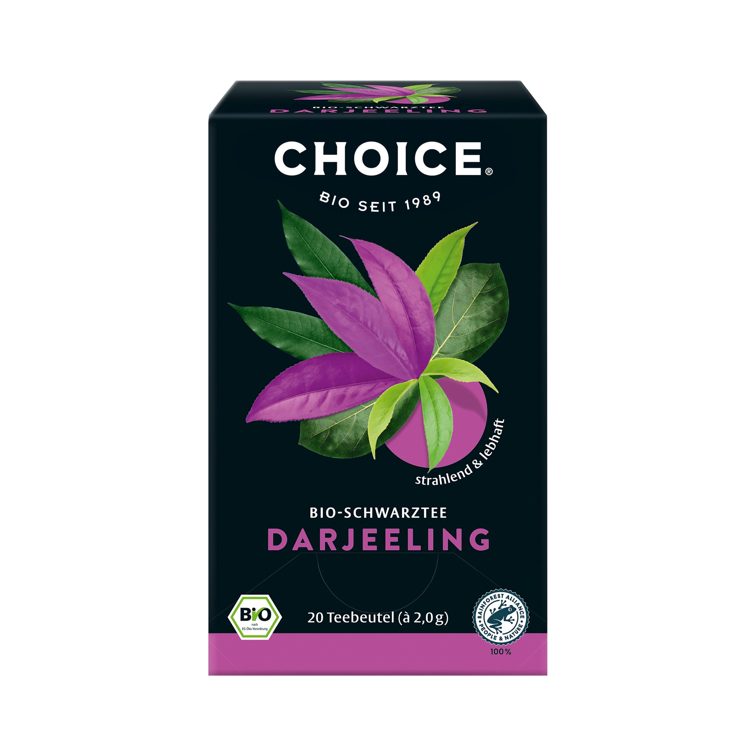 Čaj černý Darjeeling 20 sáčků 40 g BIO   CHOICE Choice