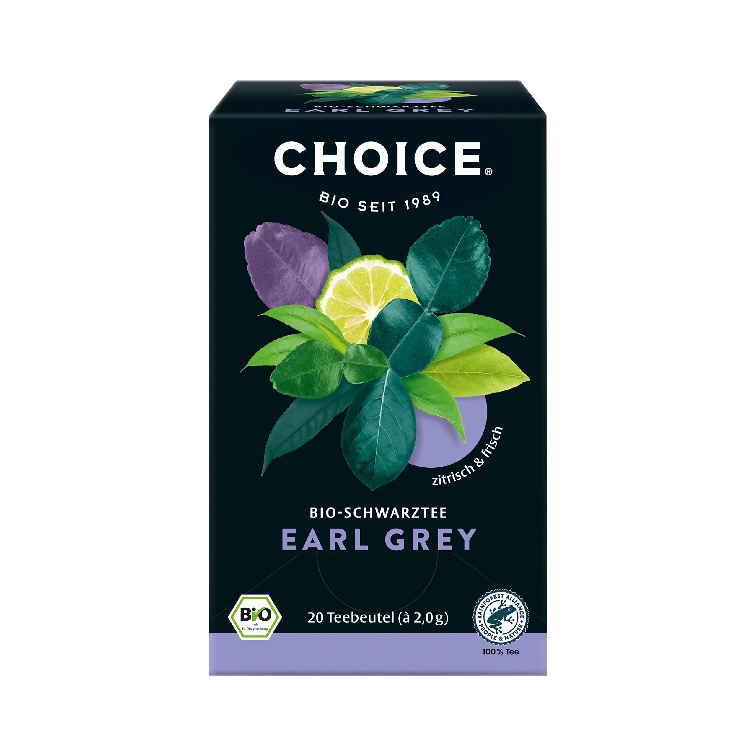 Čaj černý Earl grey 20 sáčků 40 g BIO   CHOICE Choice