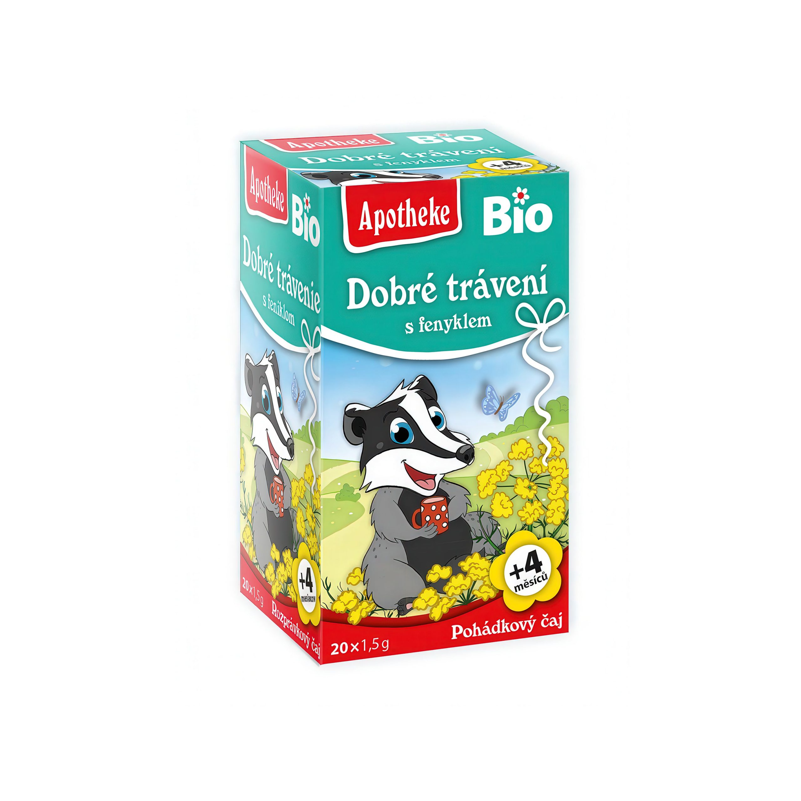 Čaj dětský Na dobré trávení 20 sáčků 30 g BIO   MEDIATE Apotheke