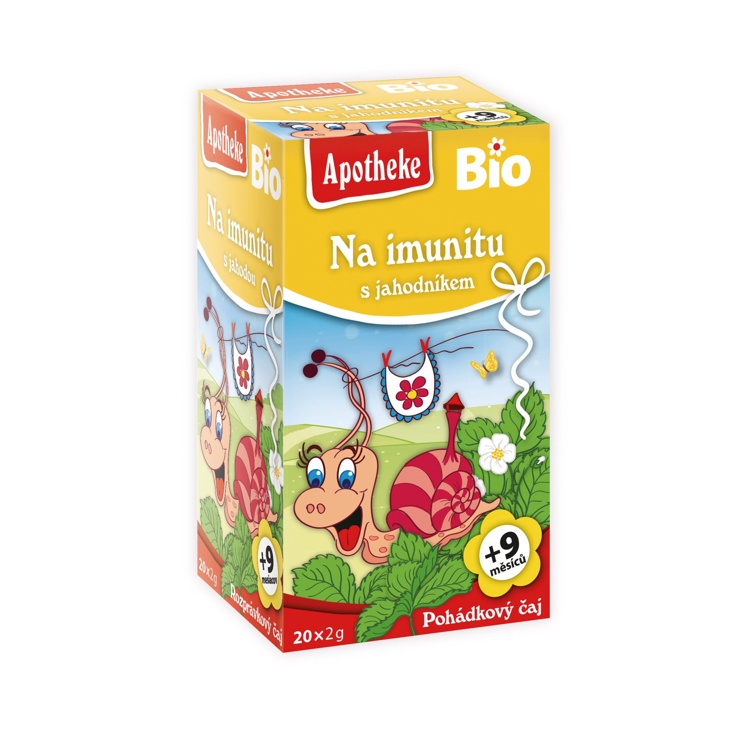 Čaj dětský Na imunitu s jahodníkem 20 sáčků 40 g BIO   MEDIATE Apotheke