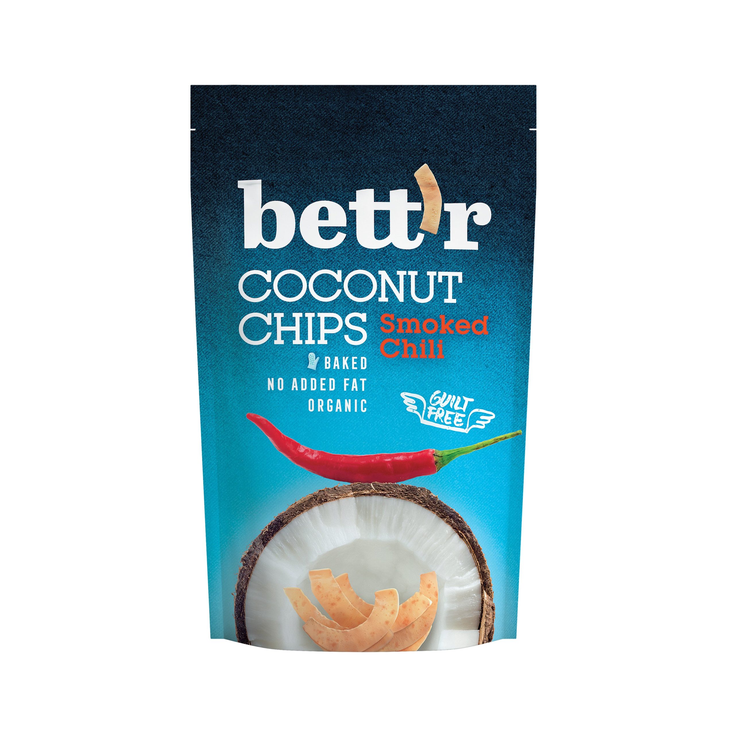 Chipsy kokosové s chilli 70 g BIO   BETT´R BETT'R