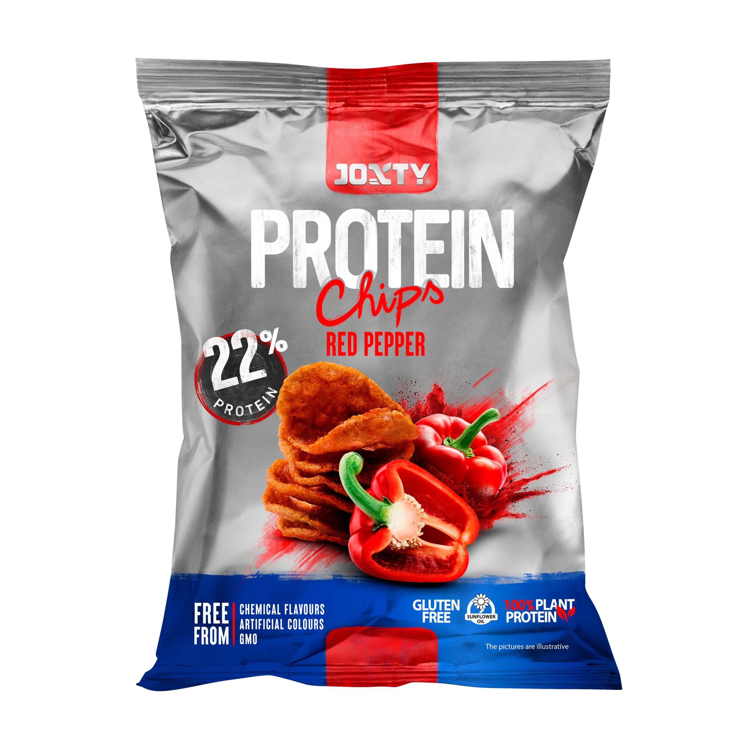 Chipsy proteinové s příchutí papriky 50 g   JOXTY CHIPS New Delespine