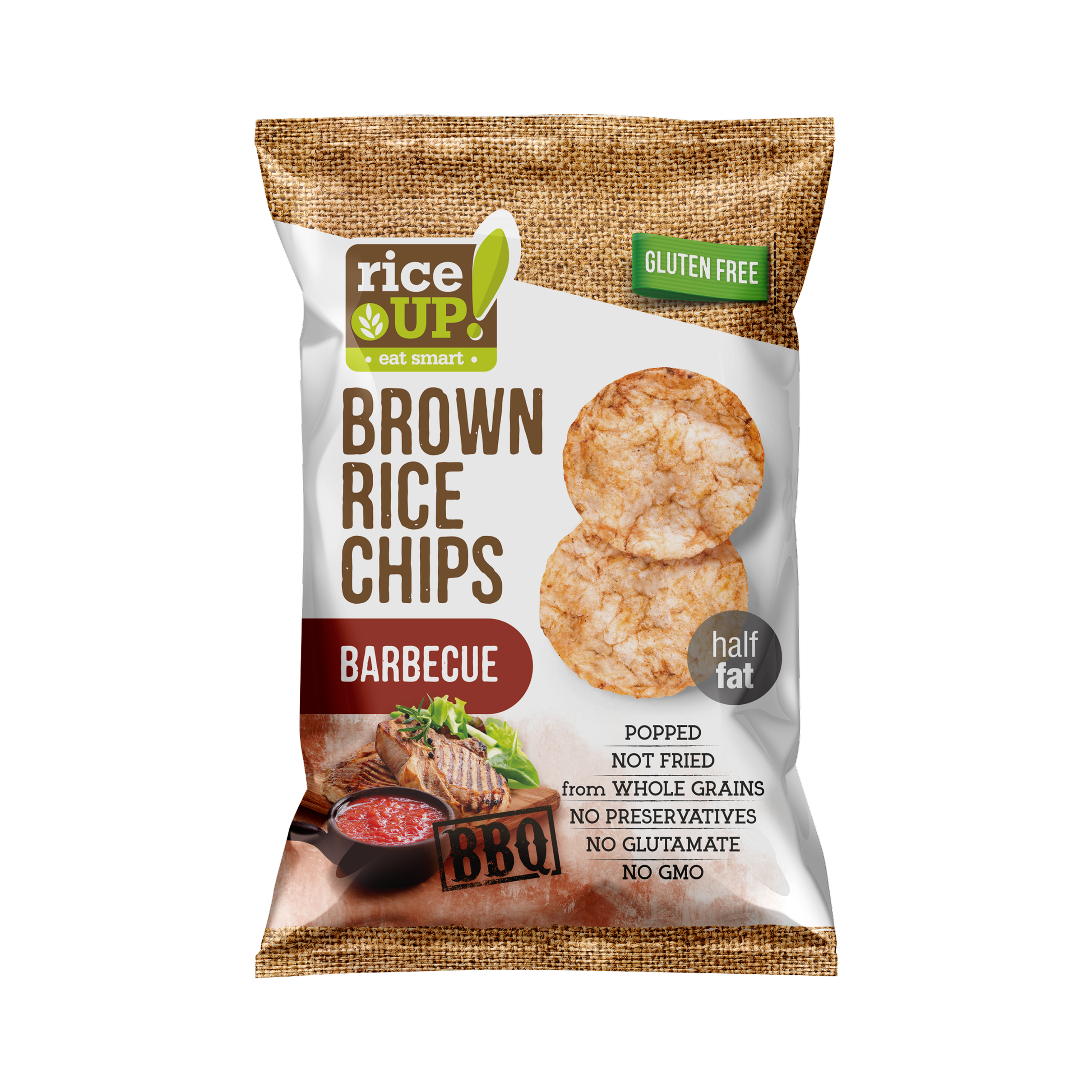 Chipsy rýžové barbecue 60 g   RICE UP Rice Up
