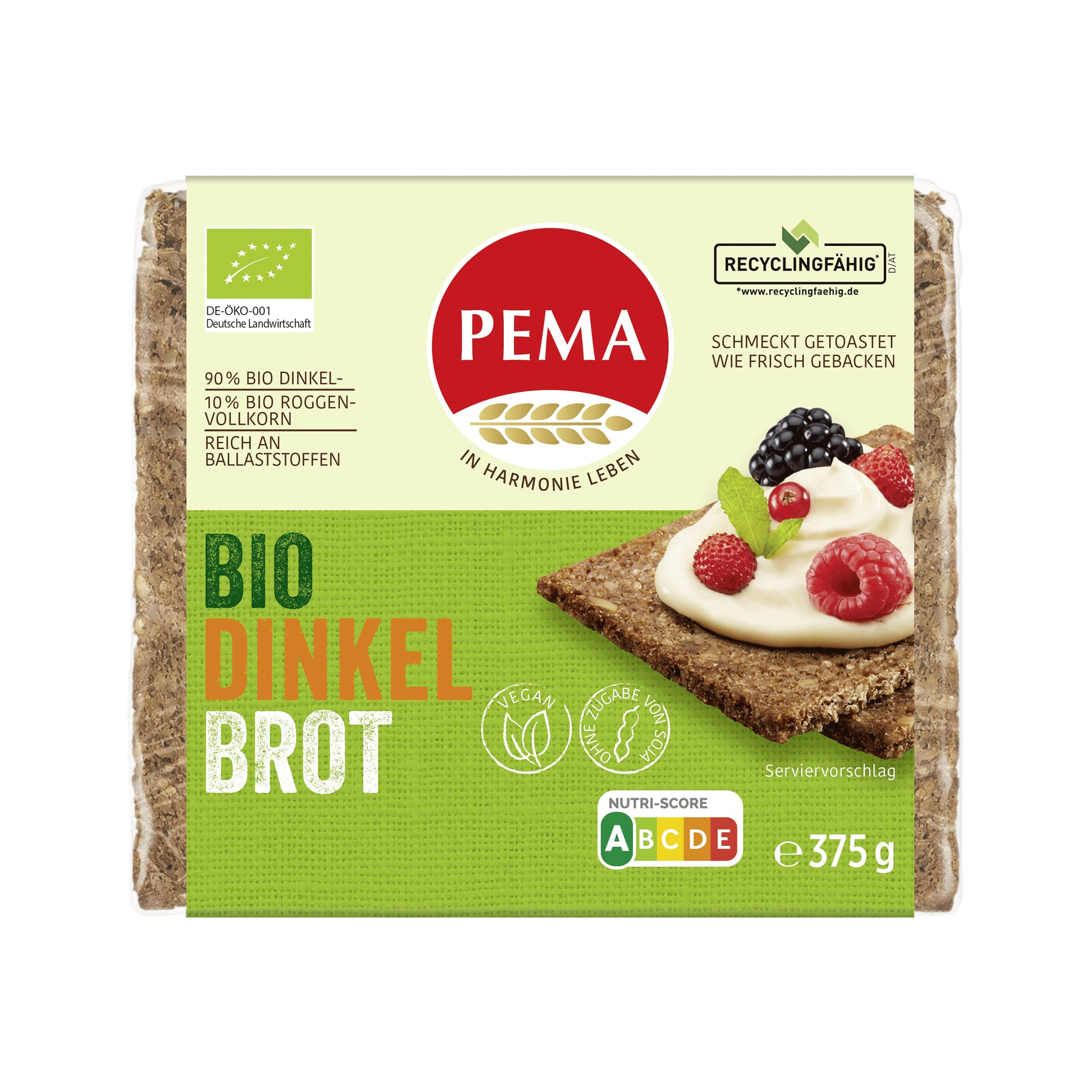 Chléb špaldový 375 g BIO   PEMA Pema