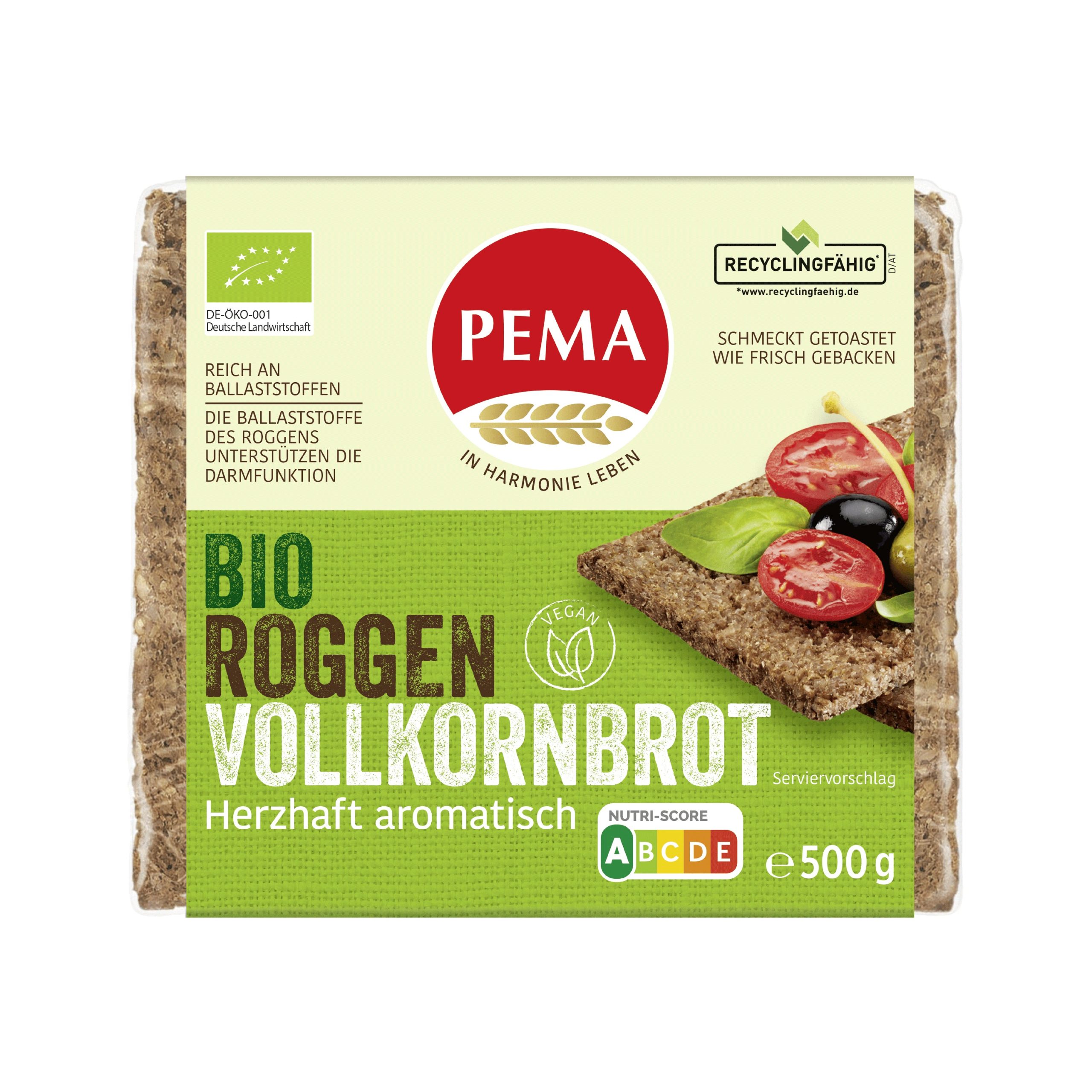 Chléb žitný 500 g BIO   PEMA Pema