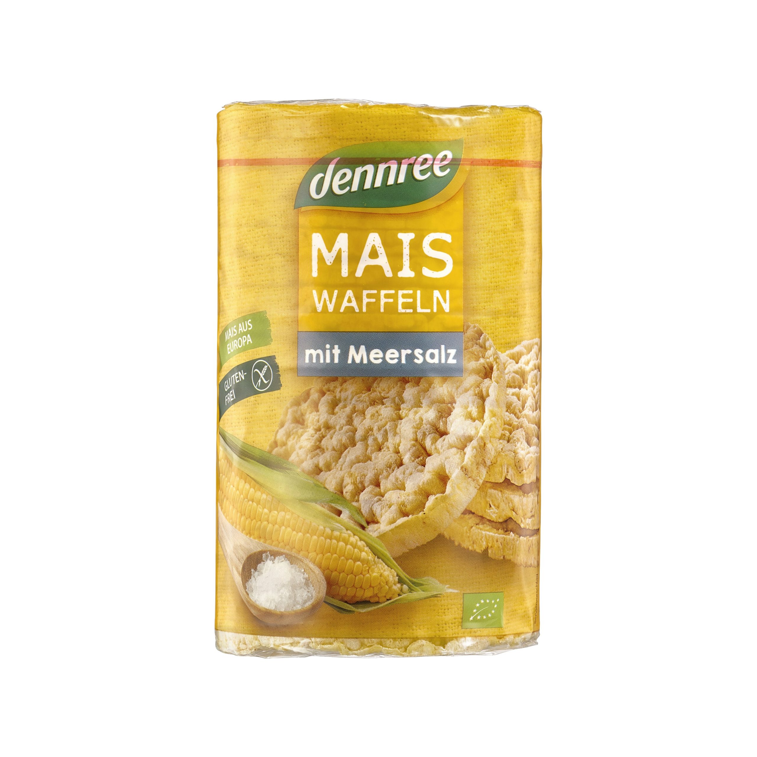 Chlebíčky pufované kukuřičné s mořskou solí 120 g BIO   DENNREE Dennree