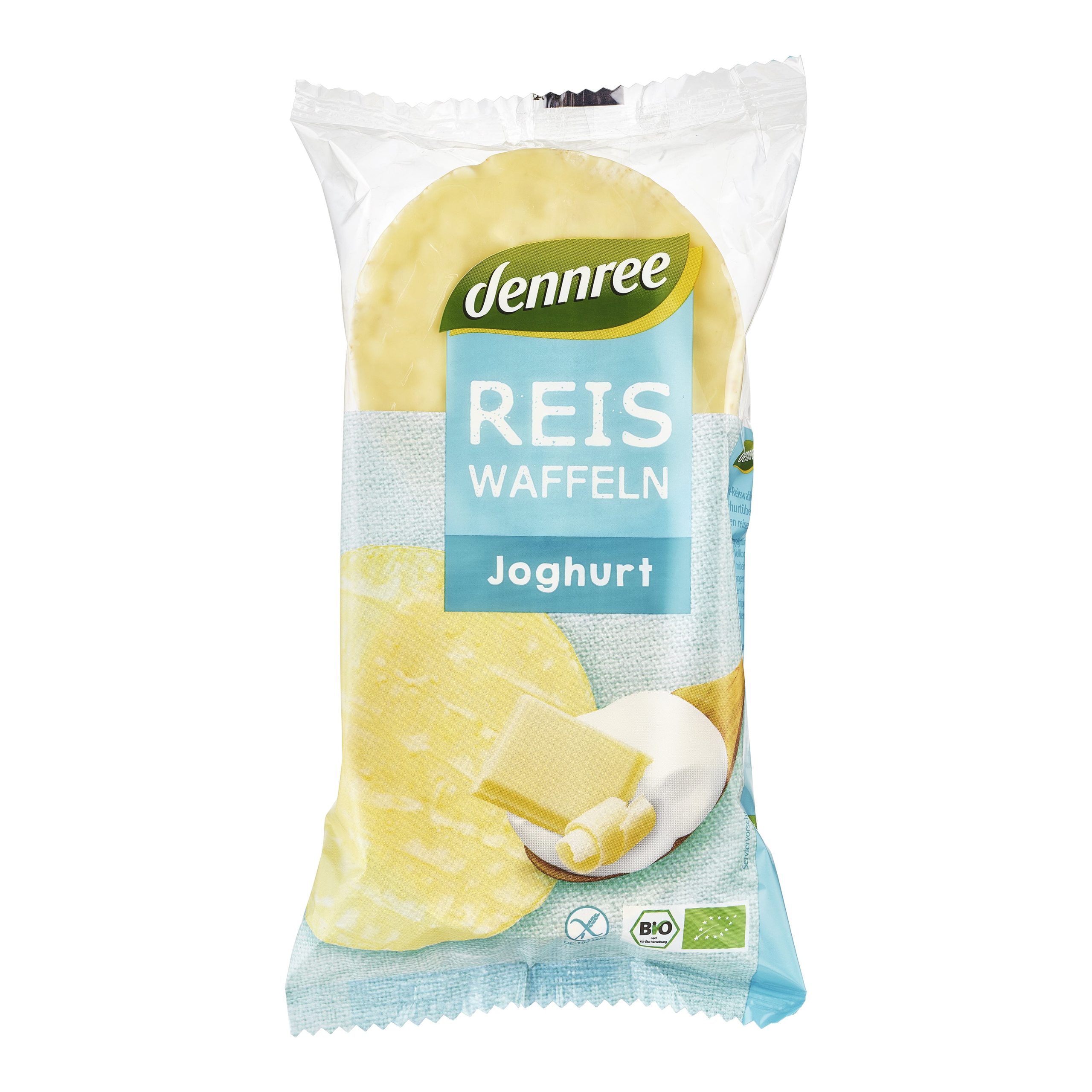 Chlebíčky pufované rýžové s jogurtovou polevou 100 g BIO   DENNREE Dennree