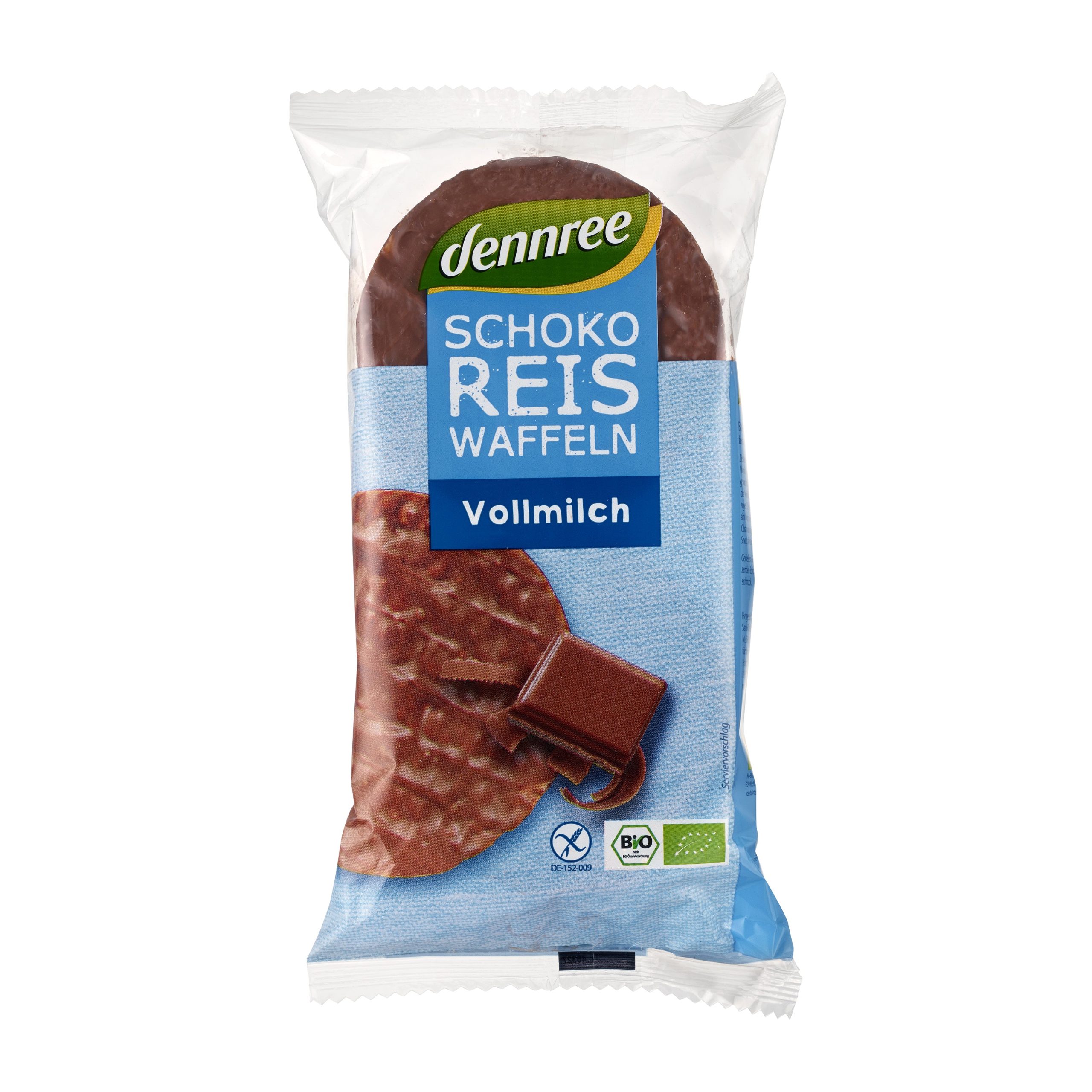 Chlebíčky pufované rýžové s mléčnou čokoládou 100 g BIO   DENNREE Dennree