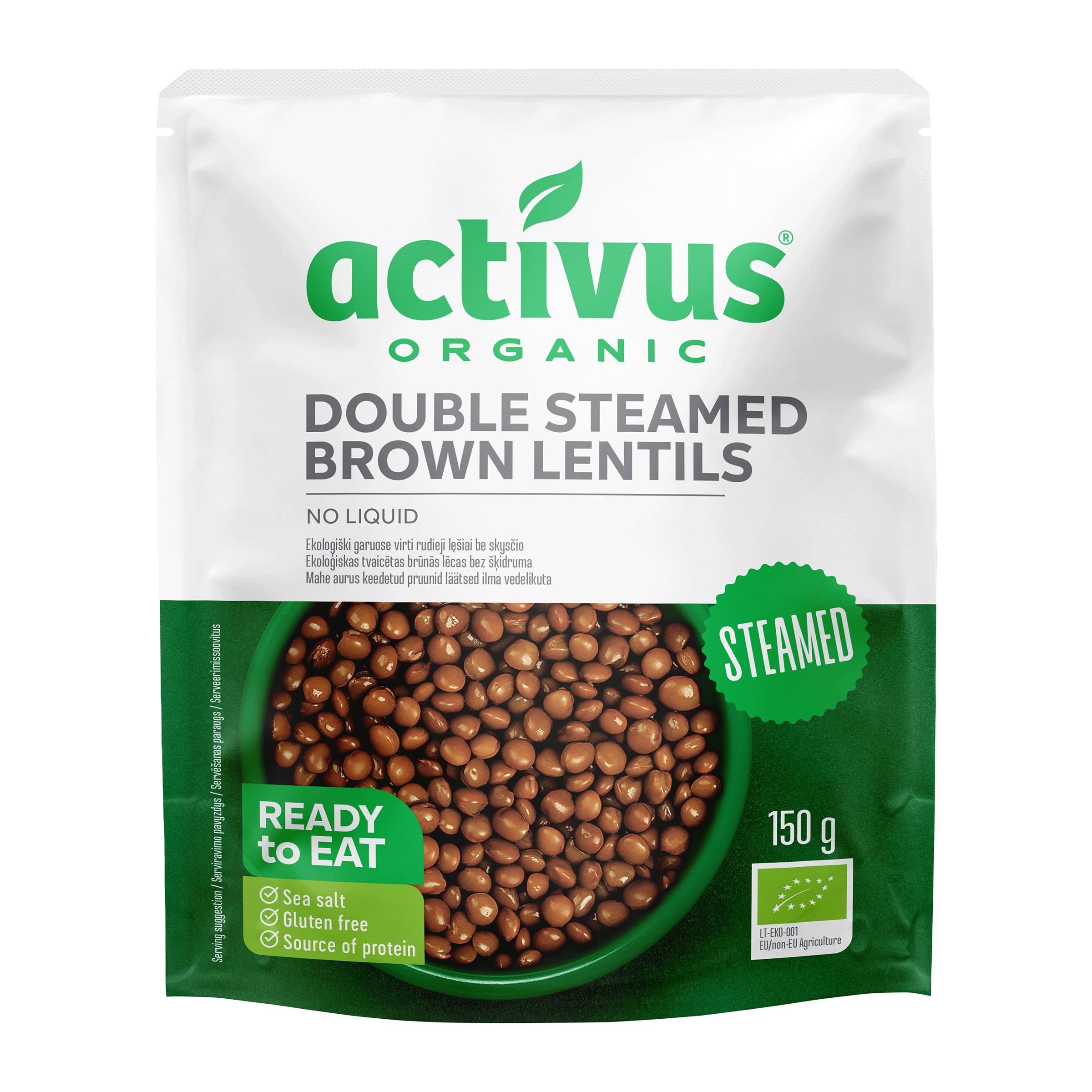 Čočka hnědá na páře bez nálevu 150 g BIO   ACTIVUS Activus