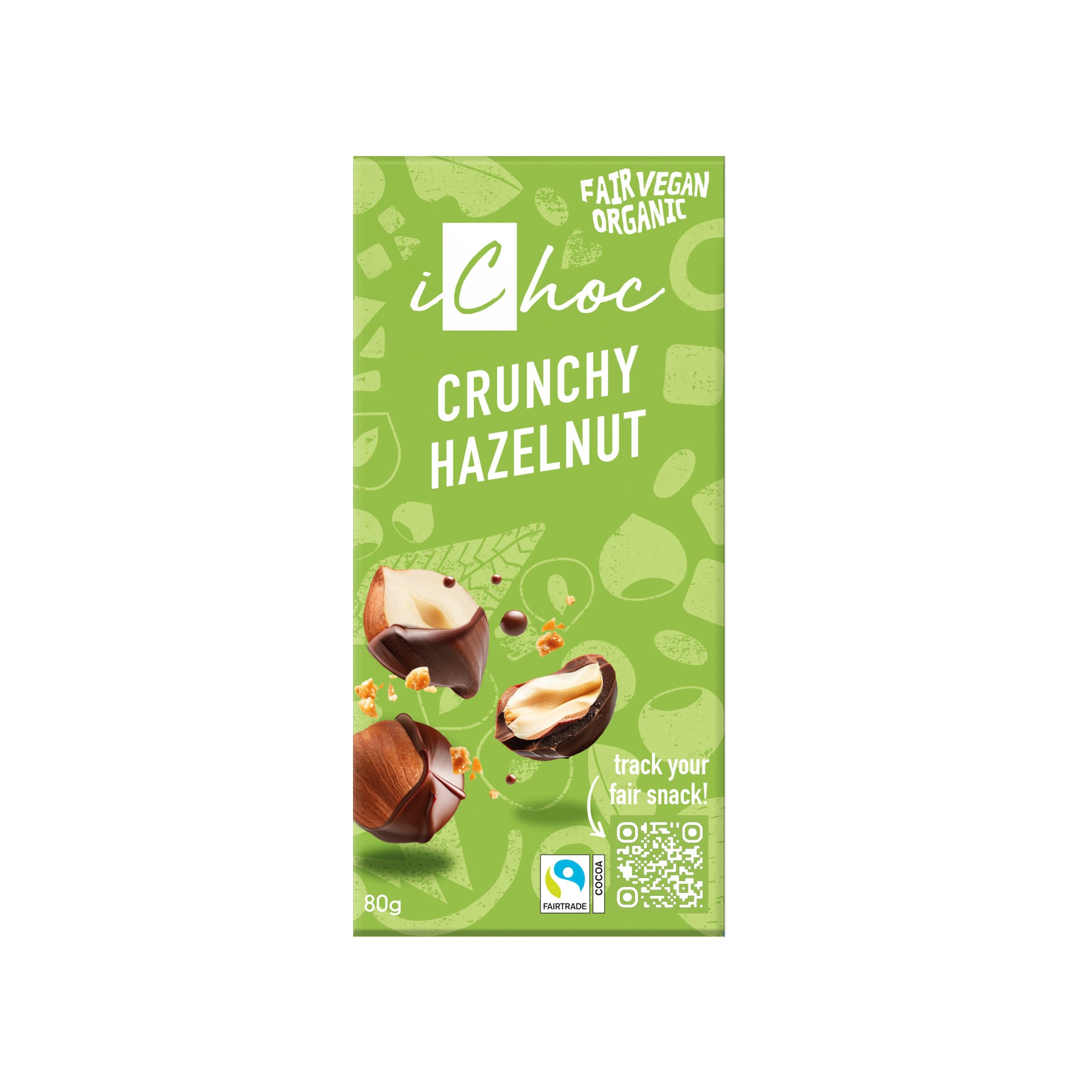 Čokoláda křupavý oříšek iChoc vegan 80 g BIO   VIVANI Vivani