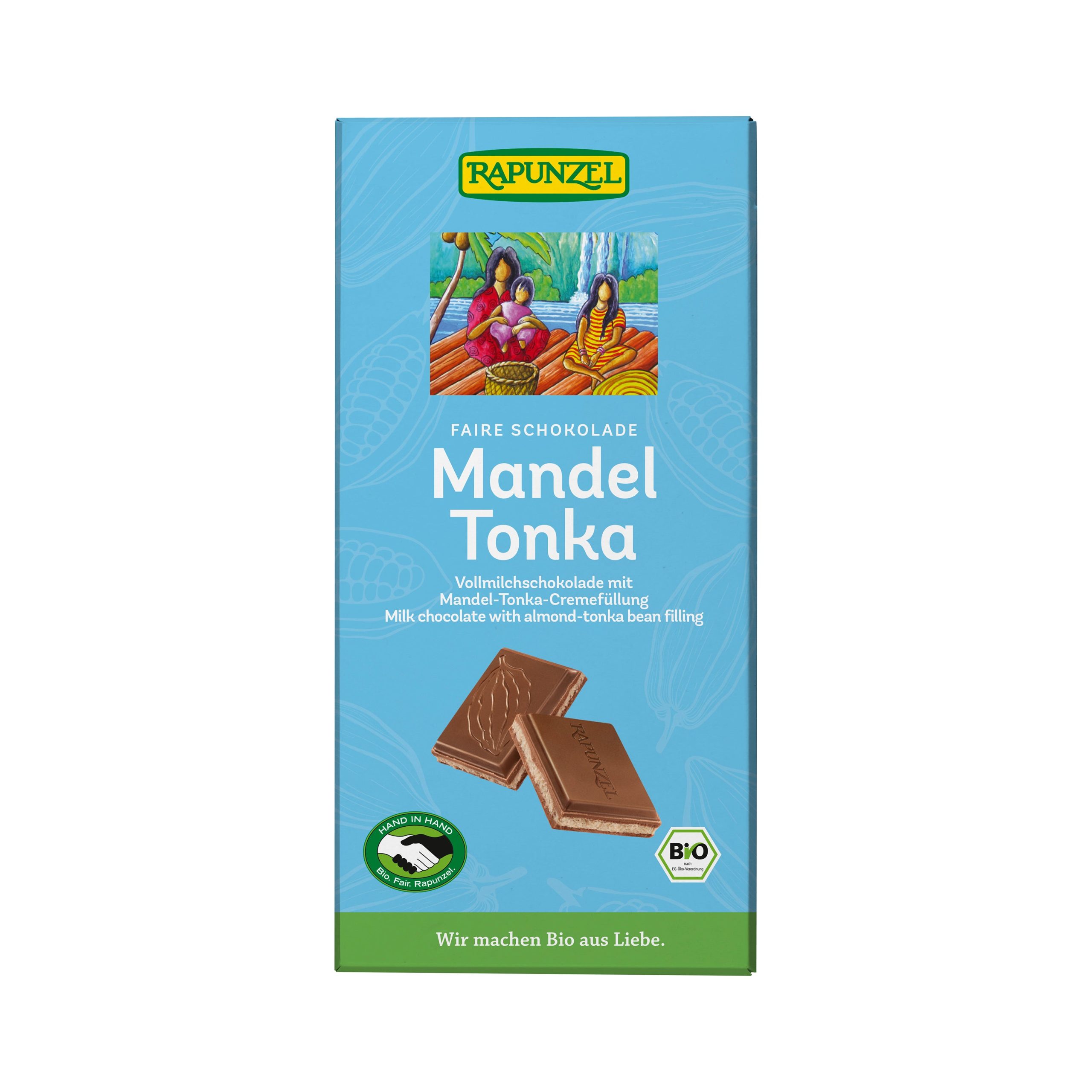 Čokoláda mléčná Mandle Tonka 100 g BIO   RAPUNZEL Rapunzel