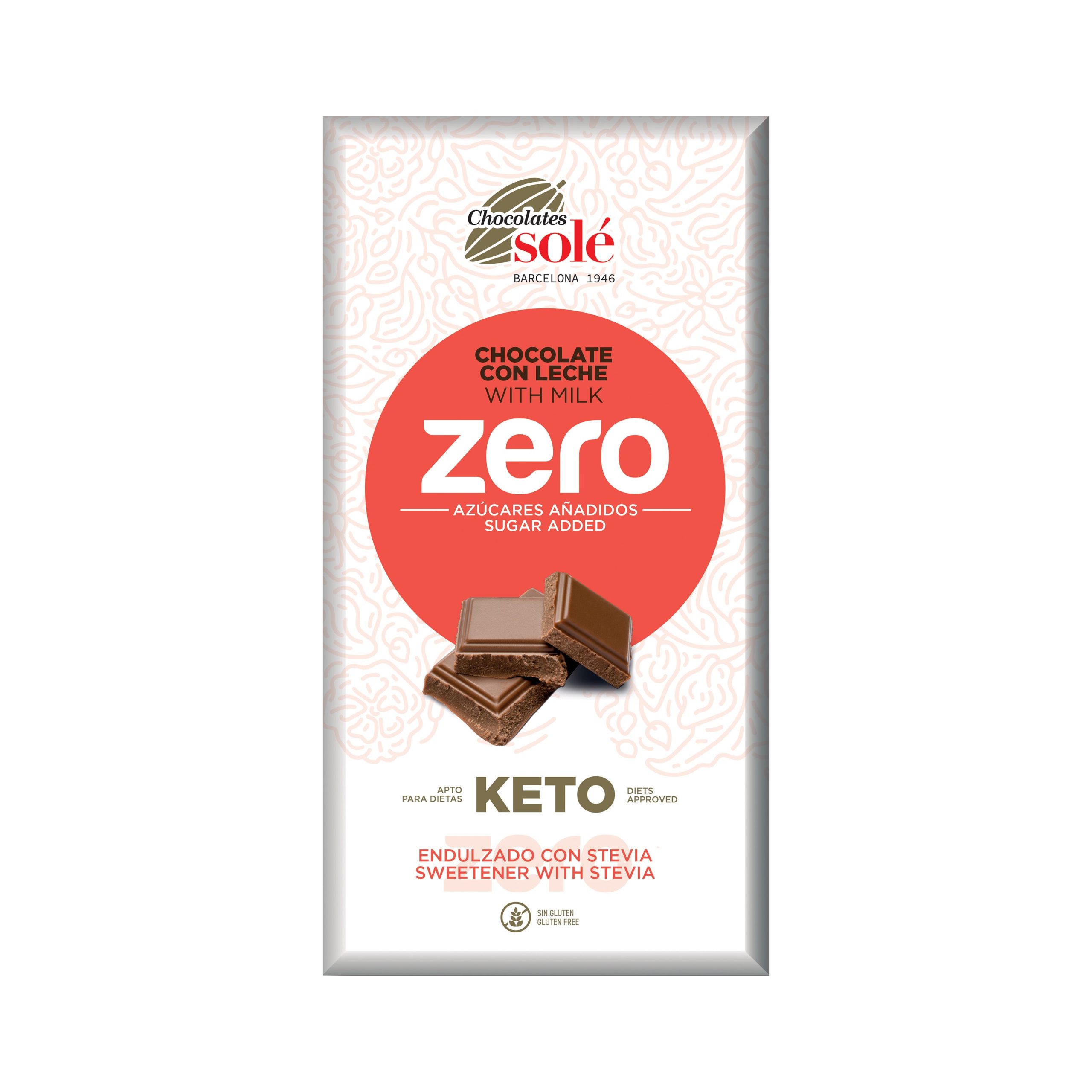 Čokoláda mléčná se stévií bez cukru 100 g   SOLÉ SOLÉ