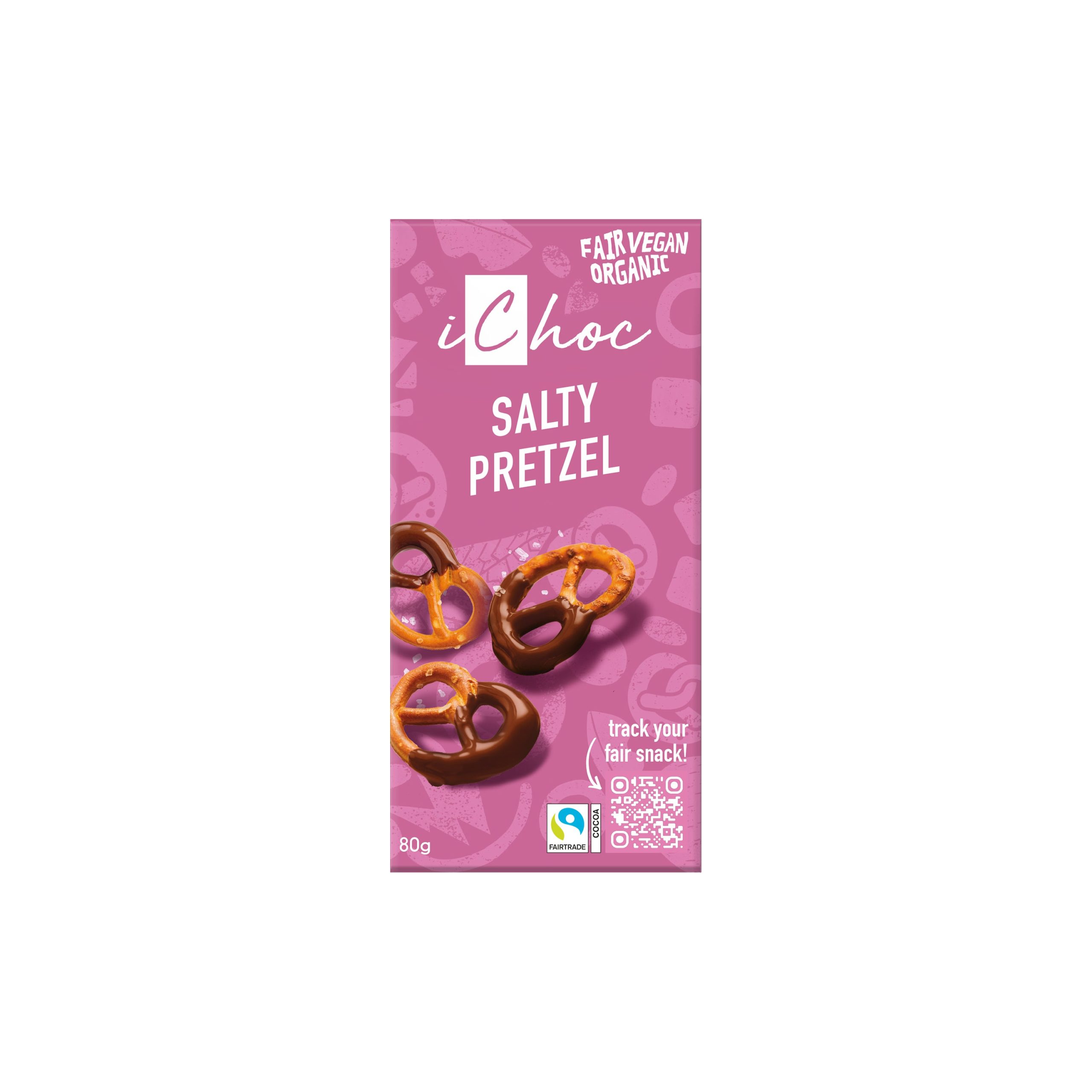 Čokoláda vegan slaný preclík iChoc 80 g BIO   VIVANI Vivani